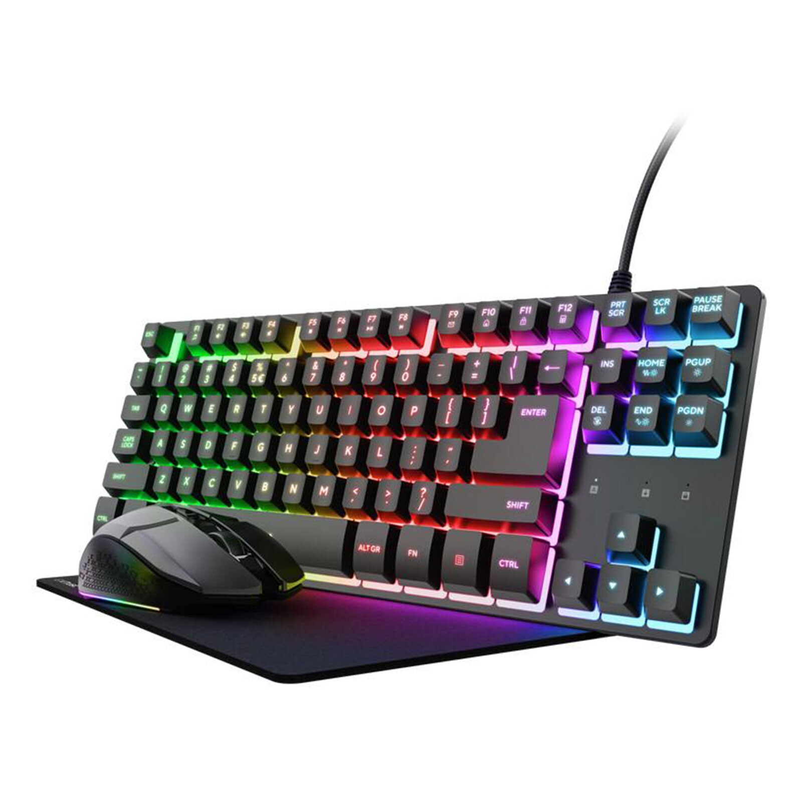 Trust GXT 794 3-in-1 Gaming Bundle, Tastatur+Maus+Mauspad, Schwarz (25917) - Bild 1