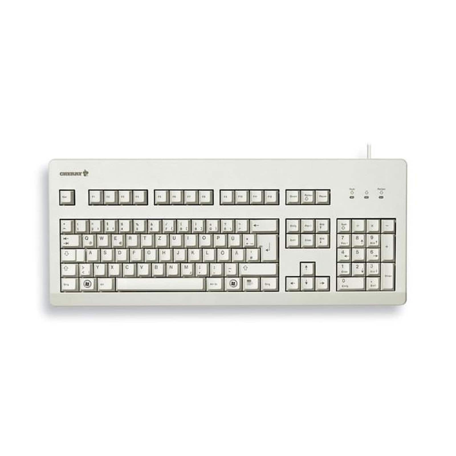 CHERRY G80-3000 Corded DE-Layout hellgrau BLACK SWITCH Tastatur (USB, mechanisch) - Bild 1