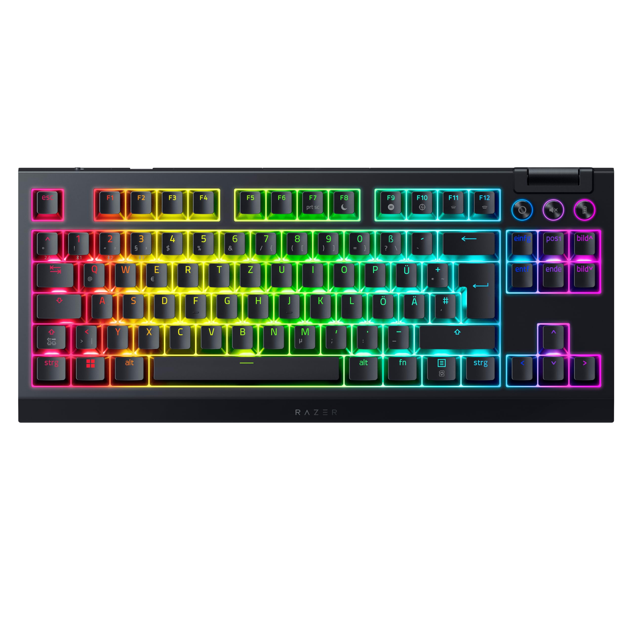 RAZER BlackWidow V4 Tenkeyless HyperSpeed - Schwarz Gaming-Tastatur (Razer Snap Tap, Orange Tactile Mechanical Switch, DE-Layout) - Bild 1