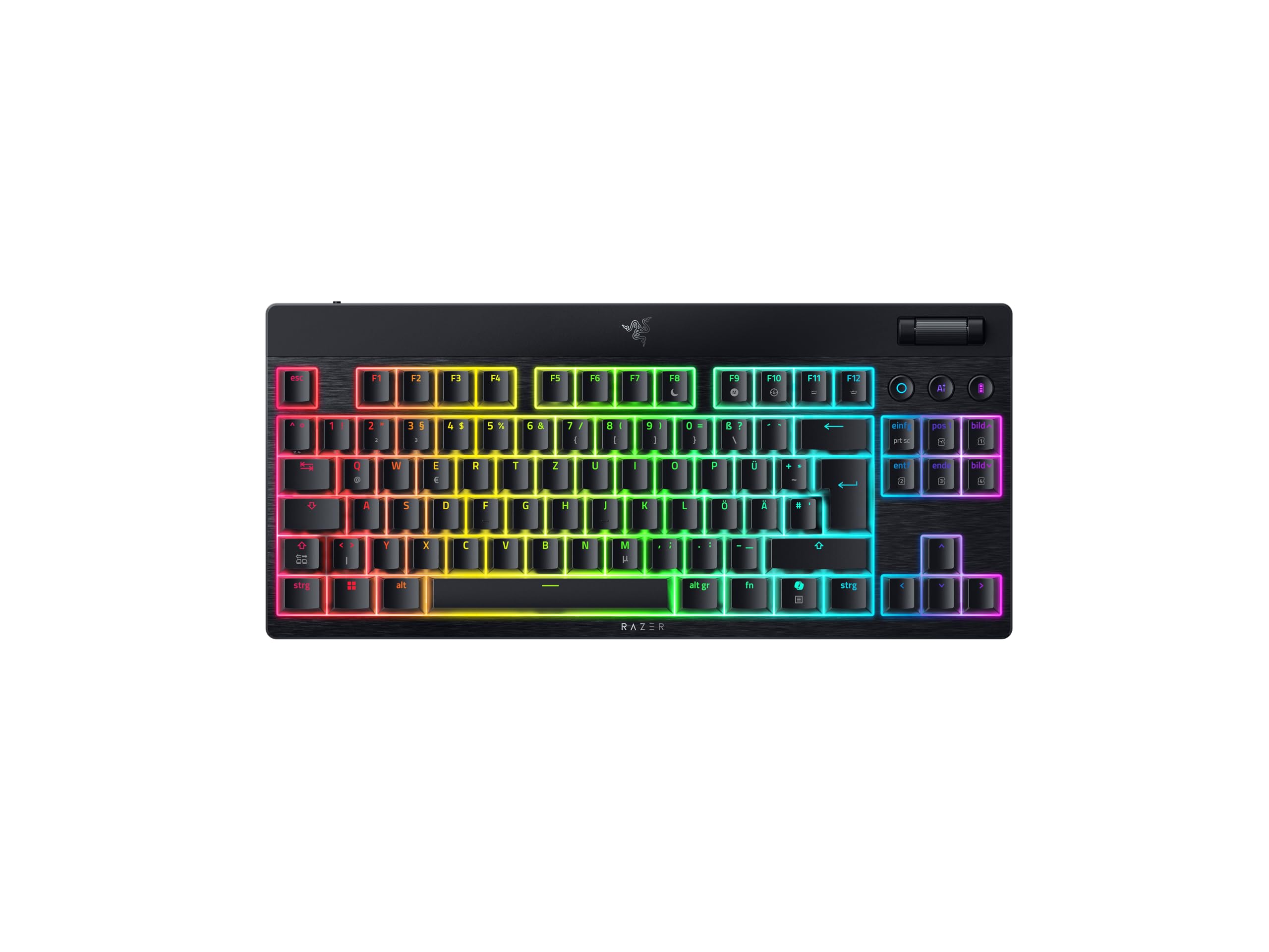 RAZER BlackWidow V4 Low-profile Tenkeyless HyperSpeed (Orange Switch), Schwarz (FUNK, Bluetooth, USB-C, Taktil, DE-Layout) - Bild 1