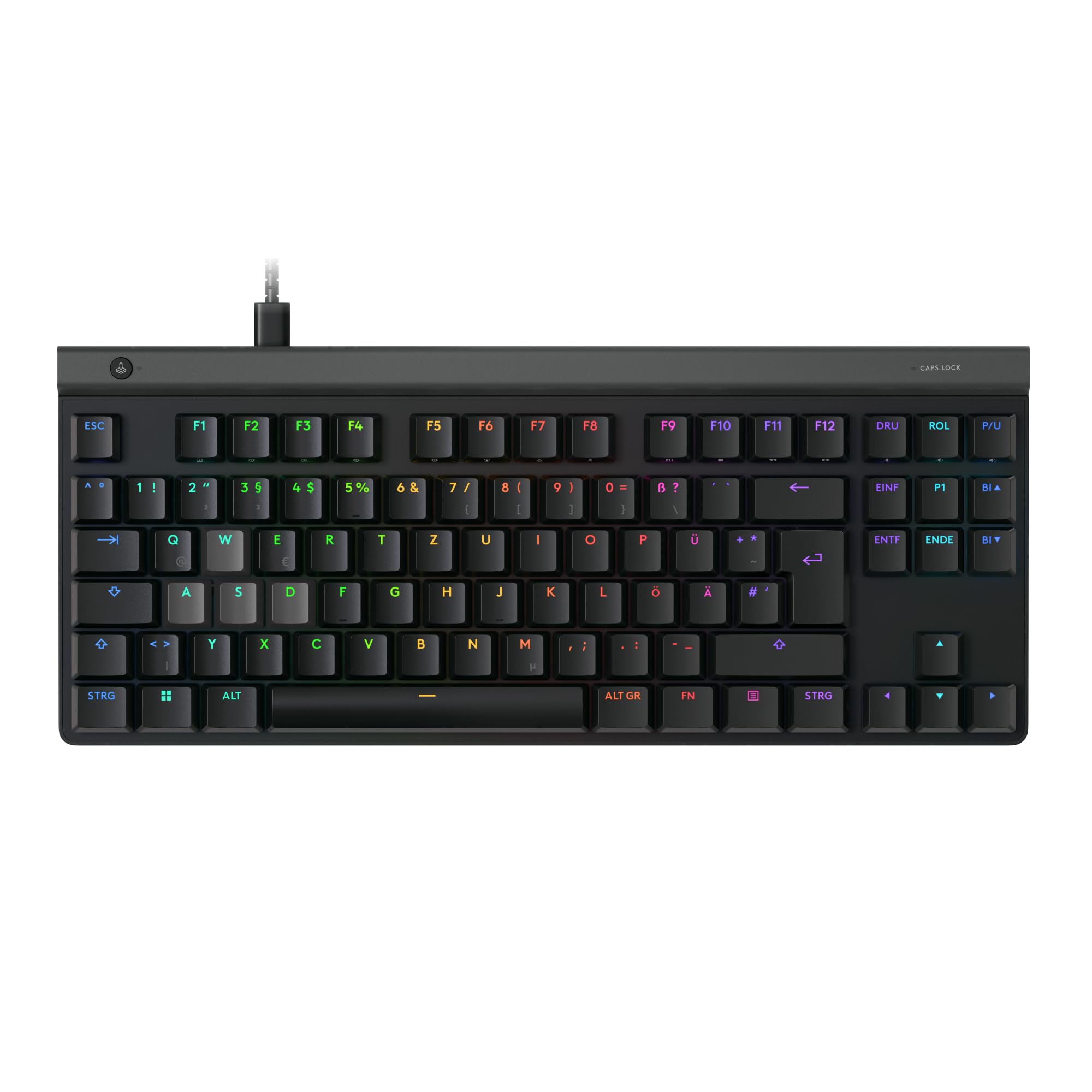 Logitech G515 RAPID TKL, Black Gaming-Tastatur (Magnetische Analogschalter, RGB, Kabel) - Bild 1