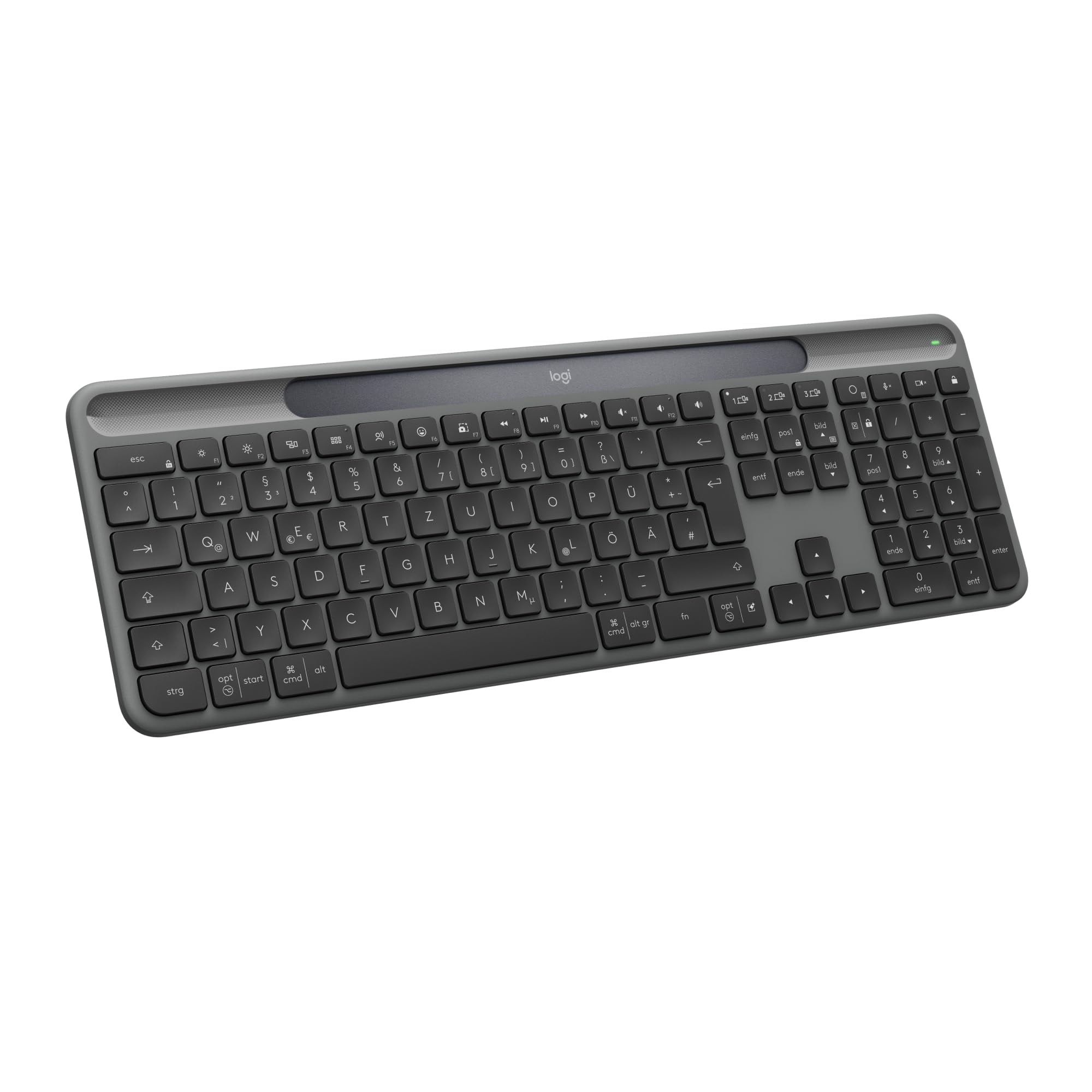 Logitech Signature Slim Solar+ kabellose Bluetooth Tastatur Solar Akku Graphit - Bild 1
