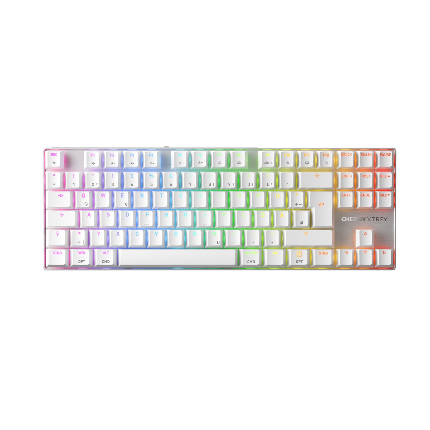 CHERRY XTRFY MX 8.2 Pro TMR Wireless, Weiß Gaming-Tastatur (MK Crystal Switches)