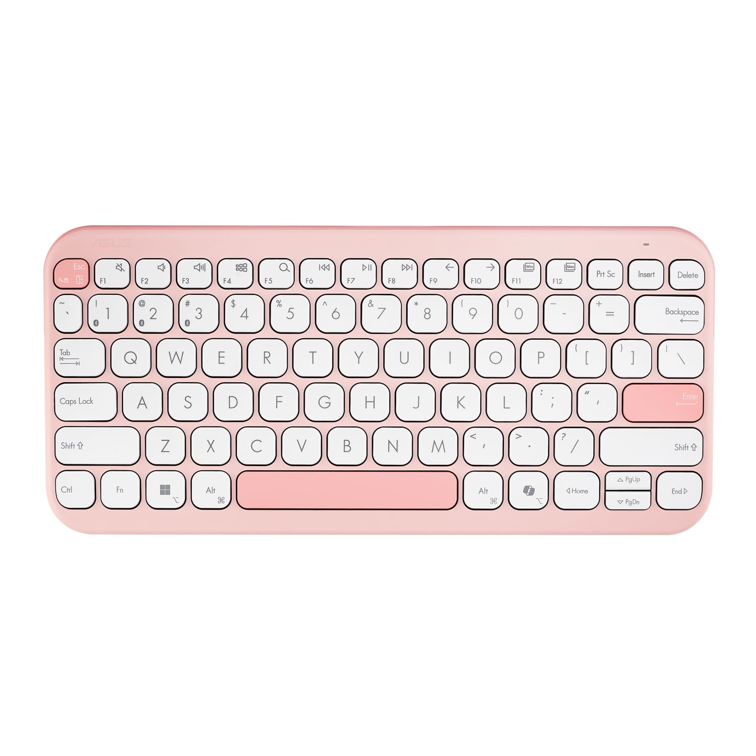 ASUS Marshmallow Tastatur KW100, Pink (Bluetooth, DE-Layout) - Bild 1