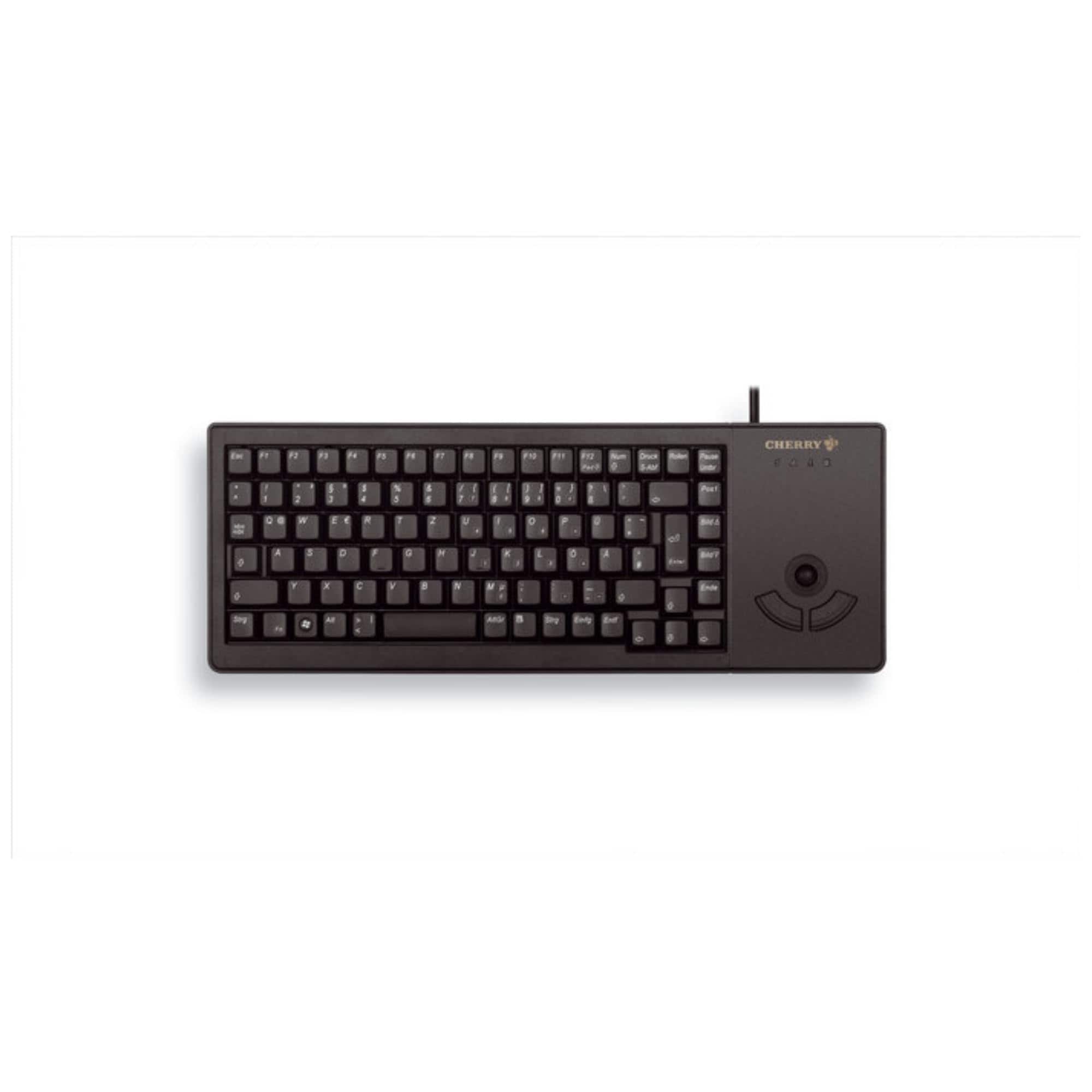 CHERRY G84-5400 Trackball Tastatur, Schwarz (US-Layout mit EURO Symbol) - Bild 1