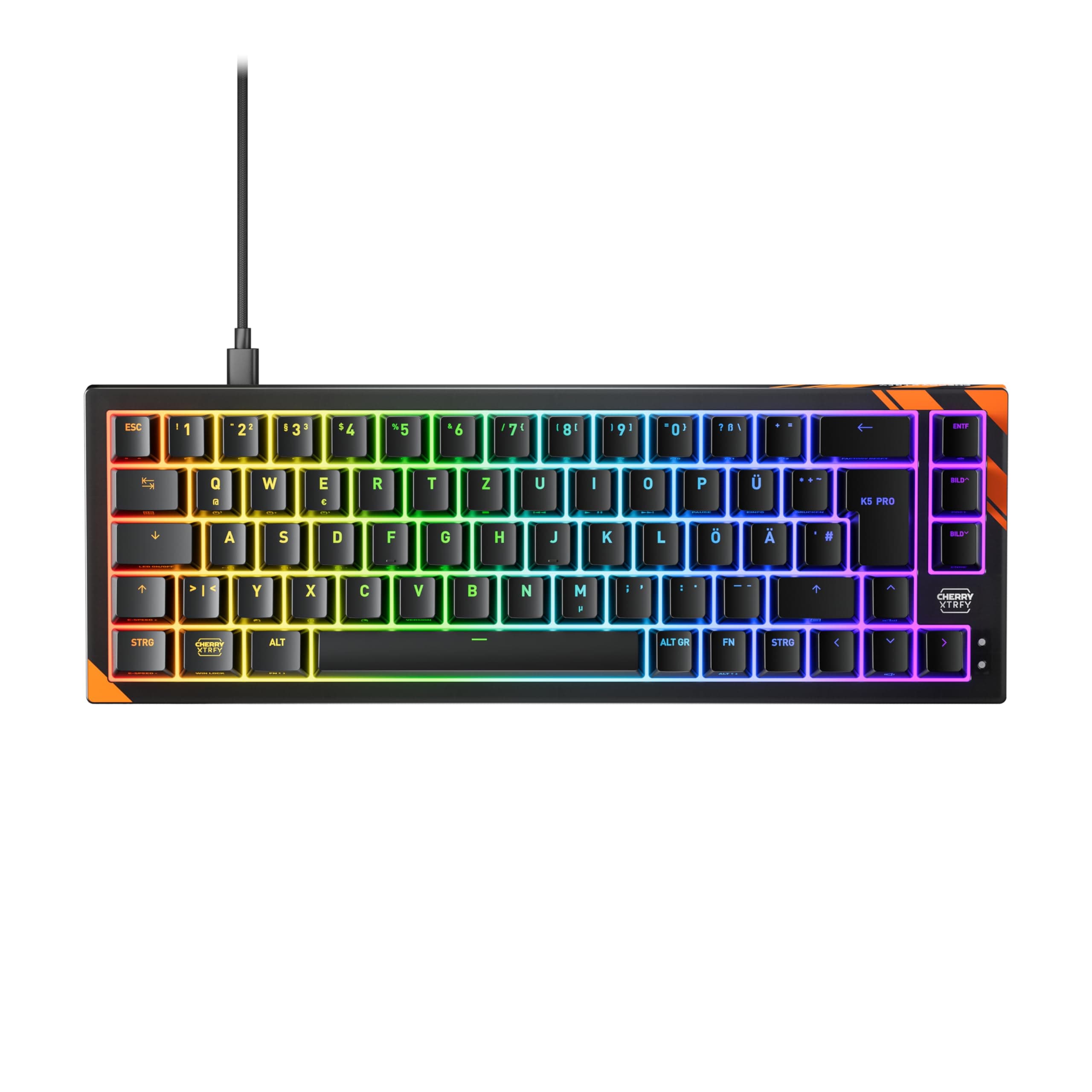 CHERRY K5 Pro TMR Compact Keyboard Black (Gaming, kabelgebunden, magnetisch, Kompakt 65%) - Bild 1