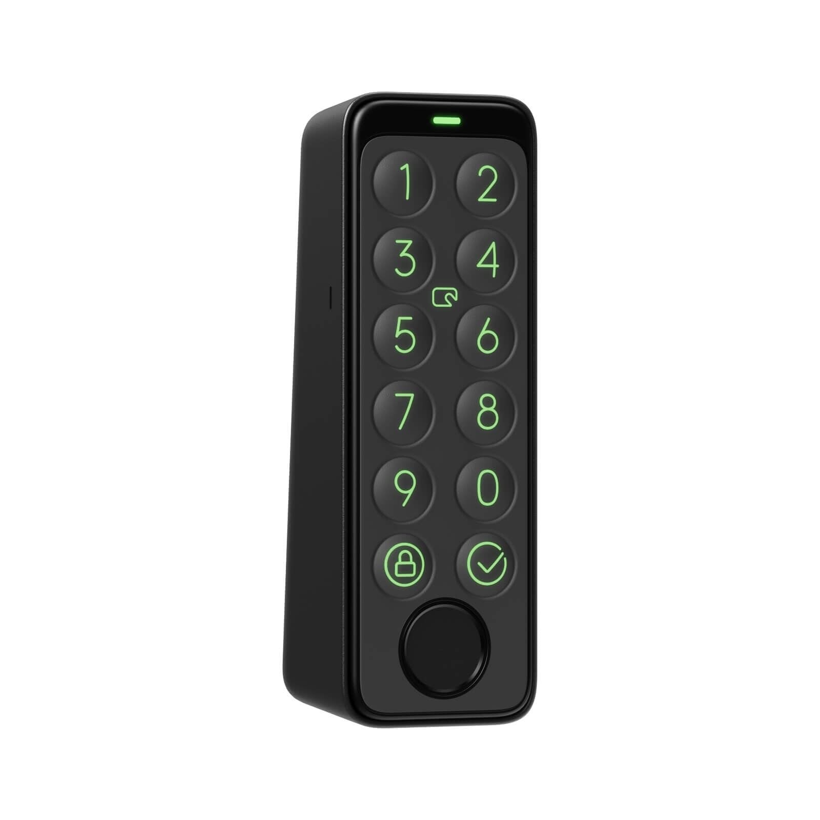 SwitchBot Keypad Touch, Smartes Codeschloss für Lock Pro, mit Fingerabdrucksensor und Appsteuerung, Schwarz