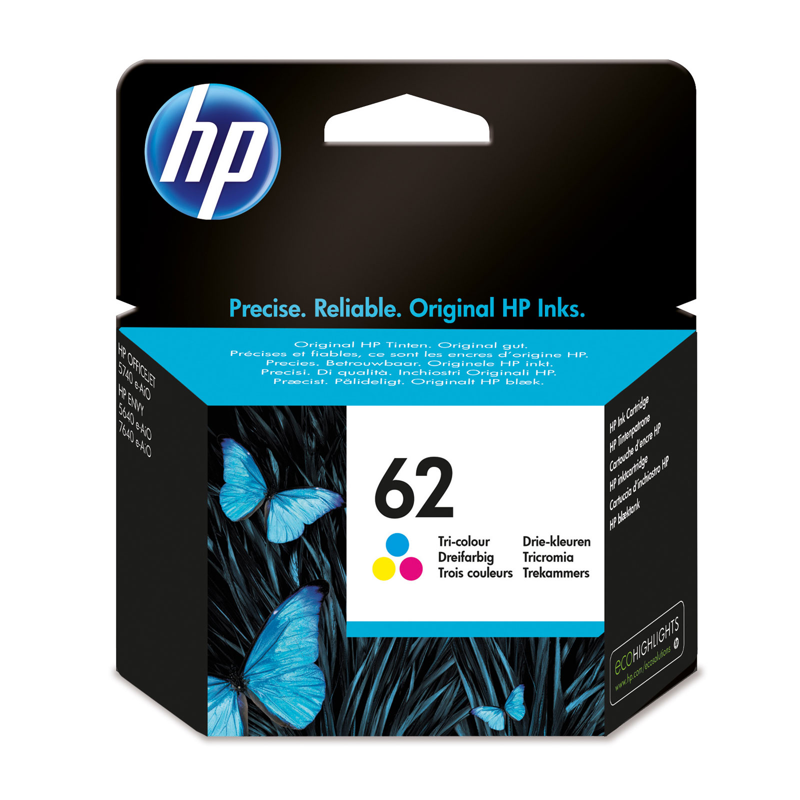 HP 62 cyan/magenta/gelb Druckerpatrone - Bild 1