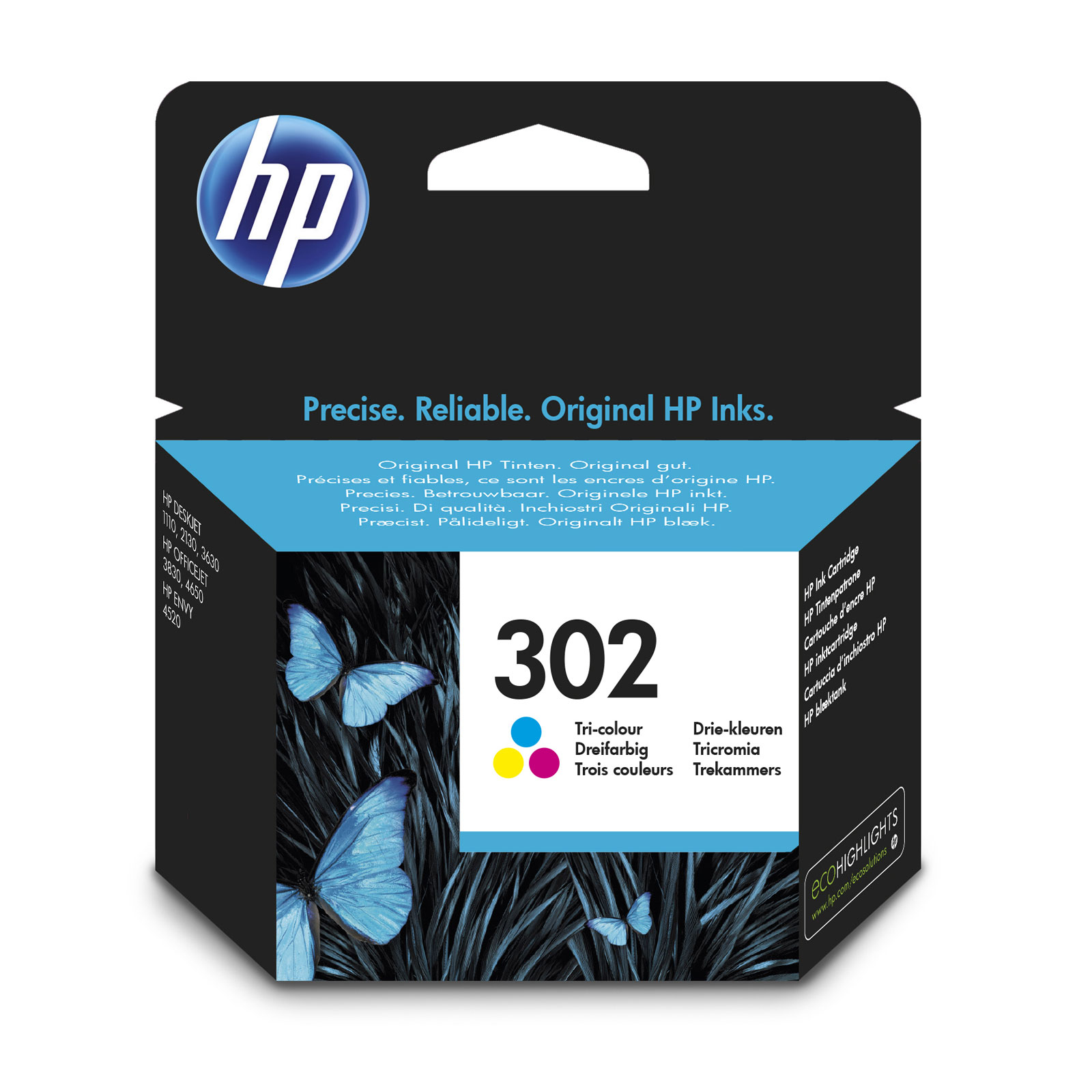 HP 302 cyan/magenta/gelb (F6U65AE) Druckerpatrone - Bild 1