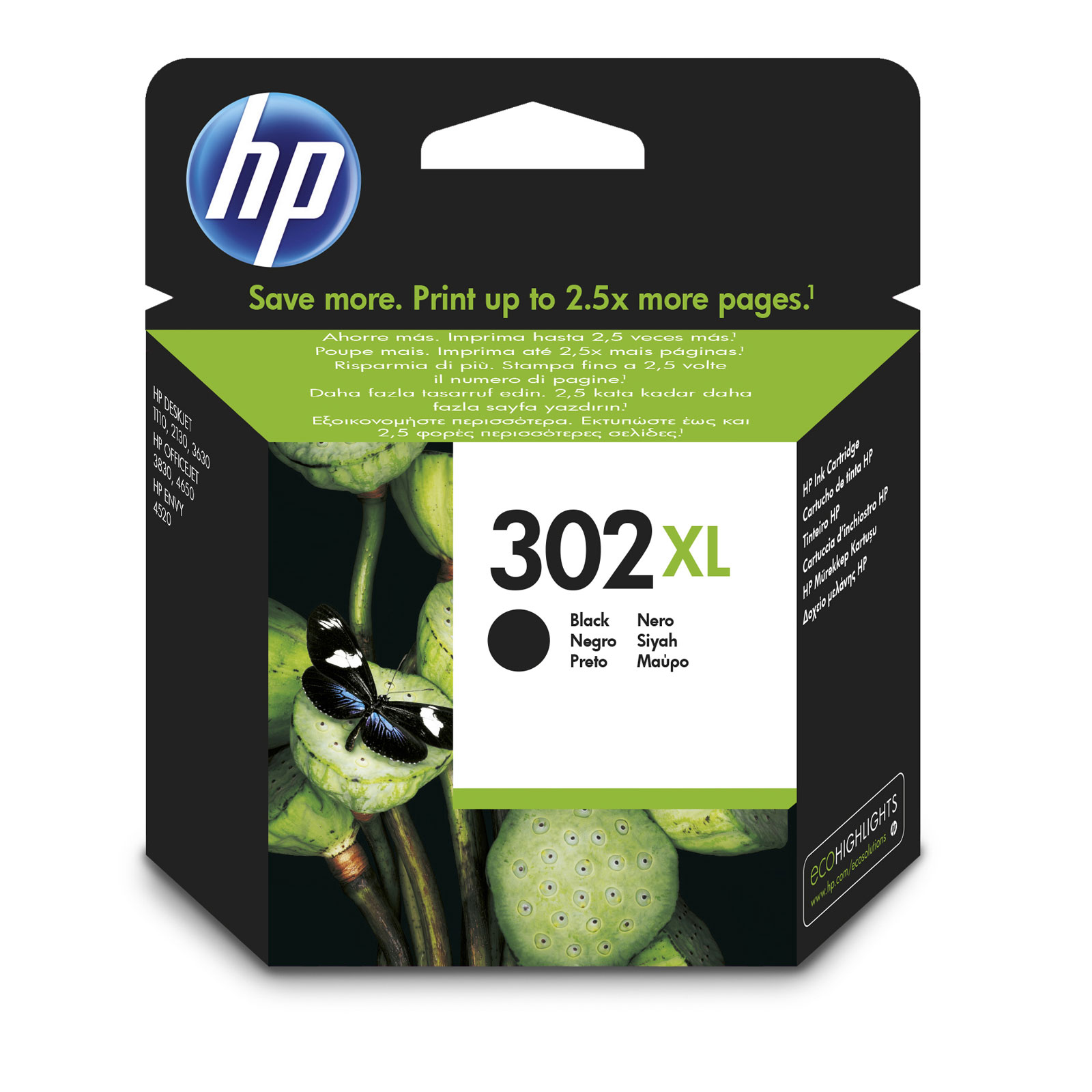 HP 302XL schwarz (F6U68AE) Druckerpatrone - Bild 1