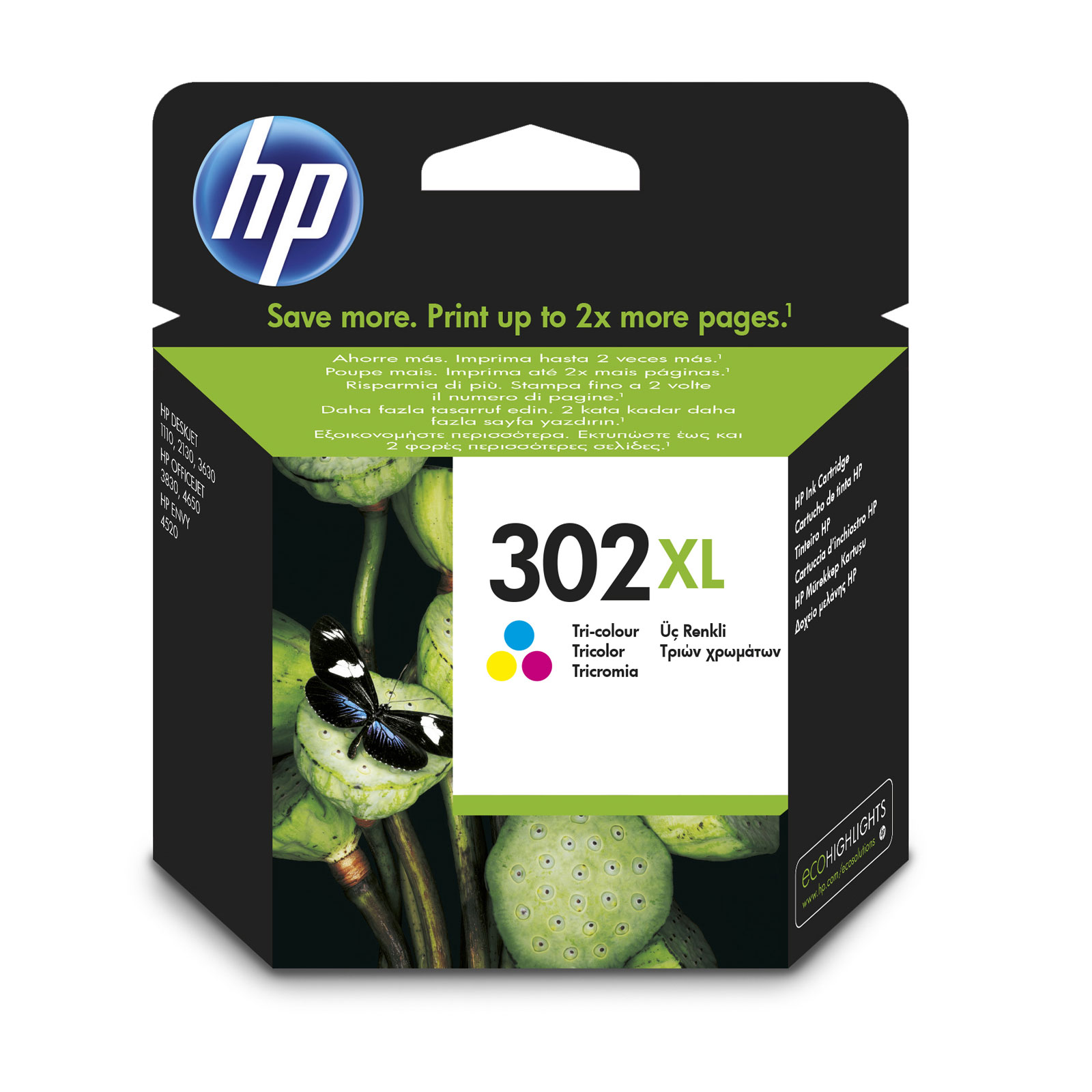 HP 302 XL cyan/magenta/gelb (F6U67AE) Druckerpatrone - Bild 1