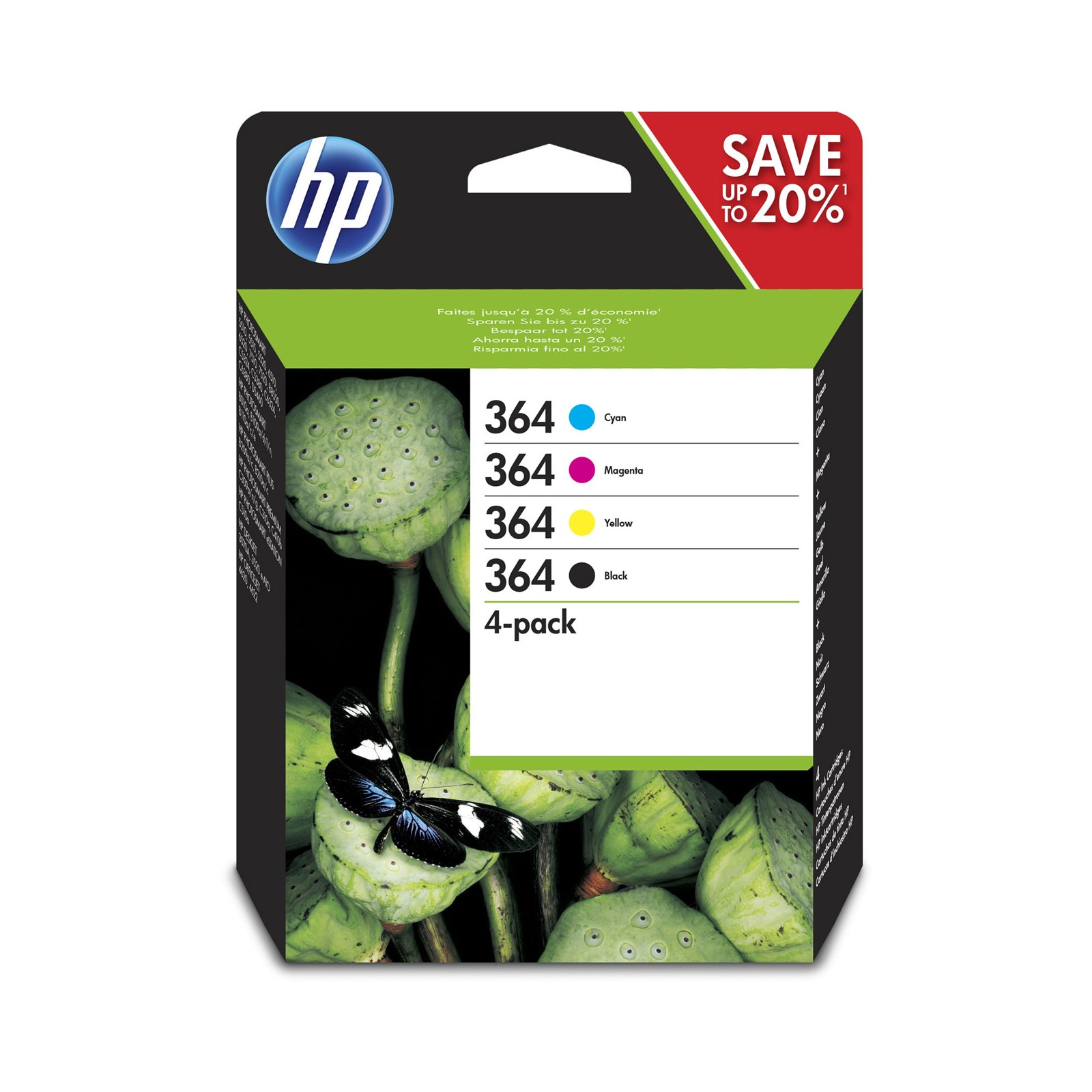HP 364 4er-Pack schwarz/cyan/magenta/gelb - Bild 1