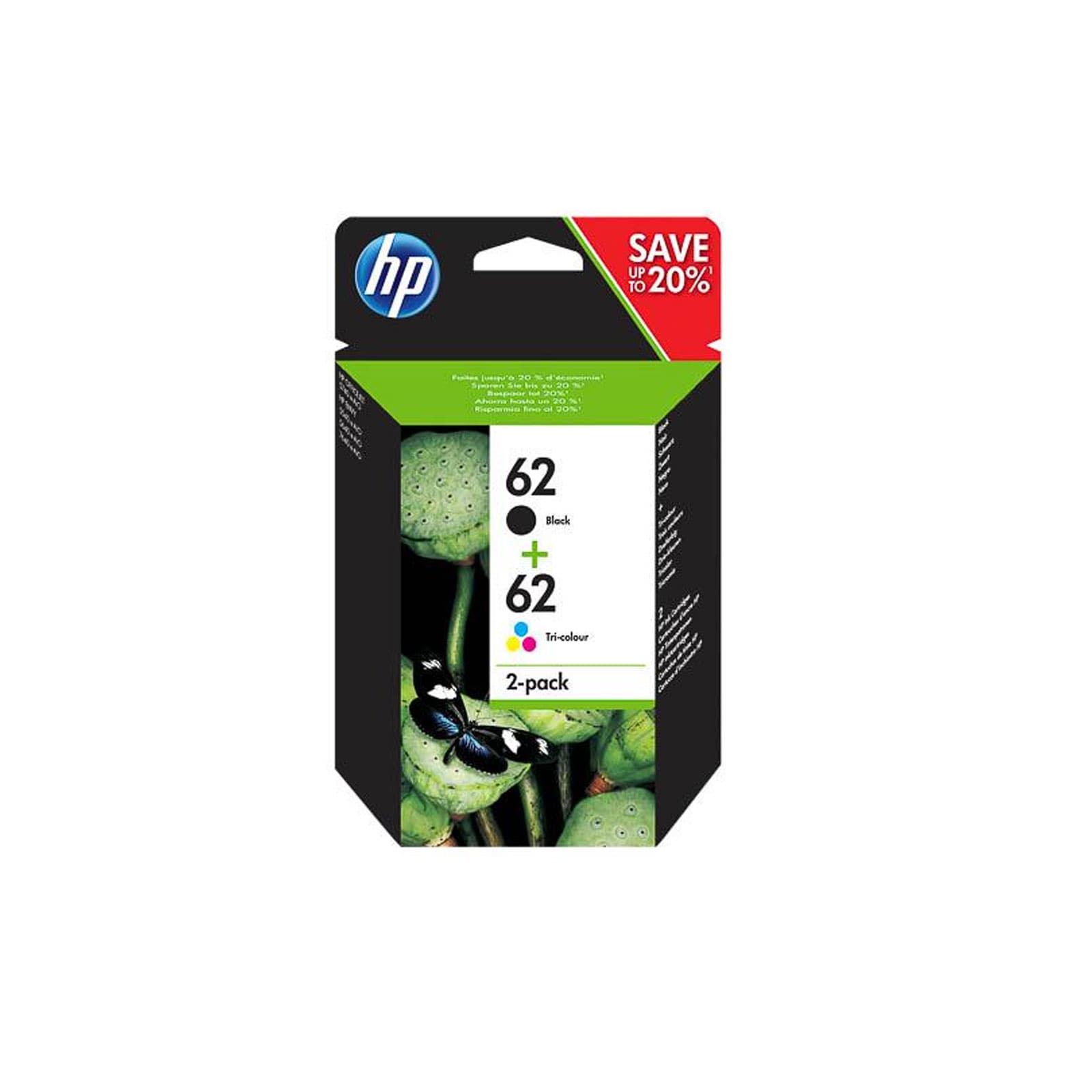 HP 62 Combo black/color 2-Pack Druckerpatrone - Bild 1