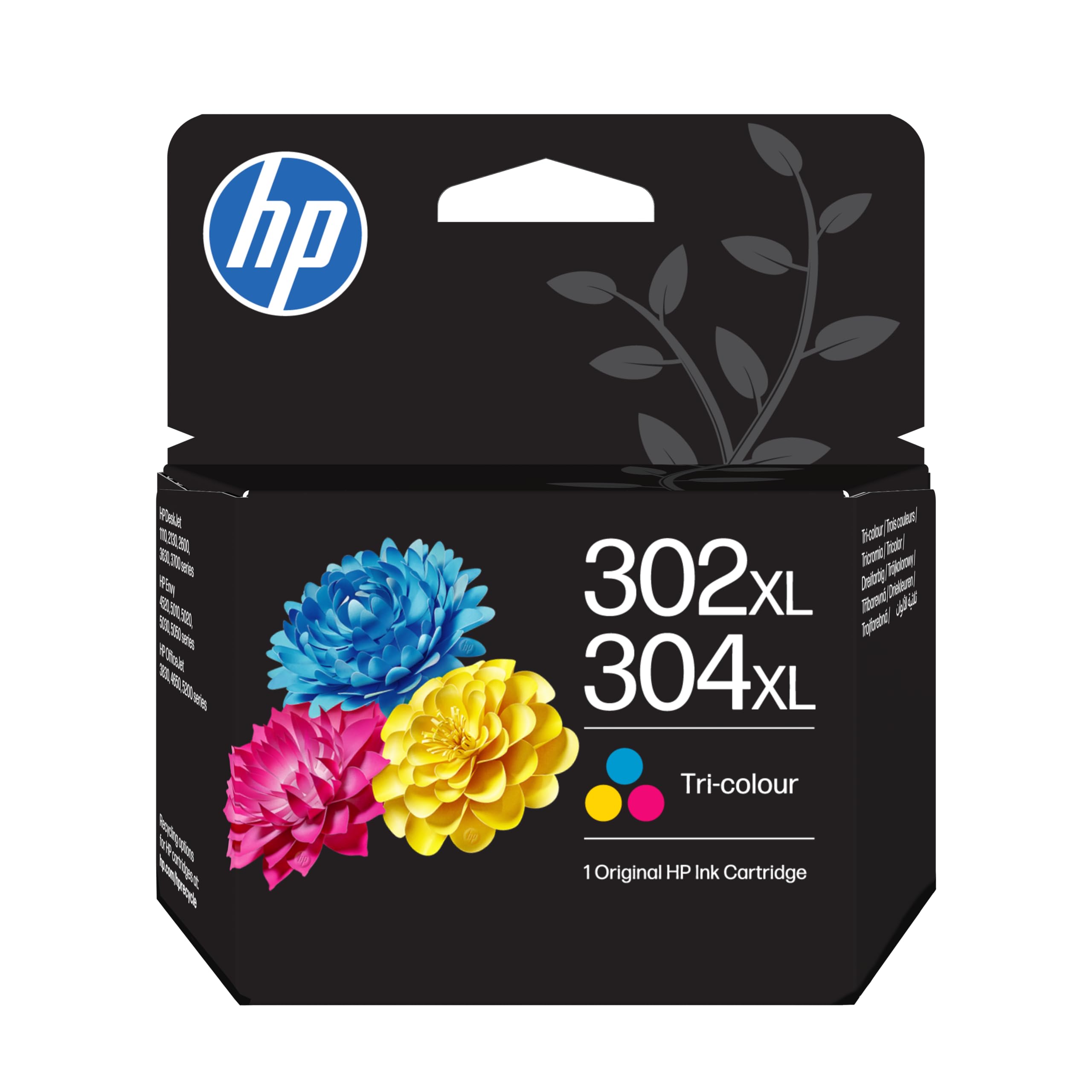 HP 302XL/304XL Cyan/Magenta/Gelb Original Druckerpatrone (B7RT8AE, kompatibel mit HP DeskJet 2620, 2622, 2630, 2632, 2633, 2634, 3630, 3633, 3639, 3720, 3750, 3760, 3762, 3764; HP Envy 4520, 4521, 4524, 4526, 4527, 4528, 5020, 5030, 5032; HP OfficeJet 3831 - Bild 1