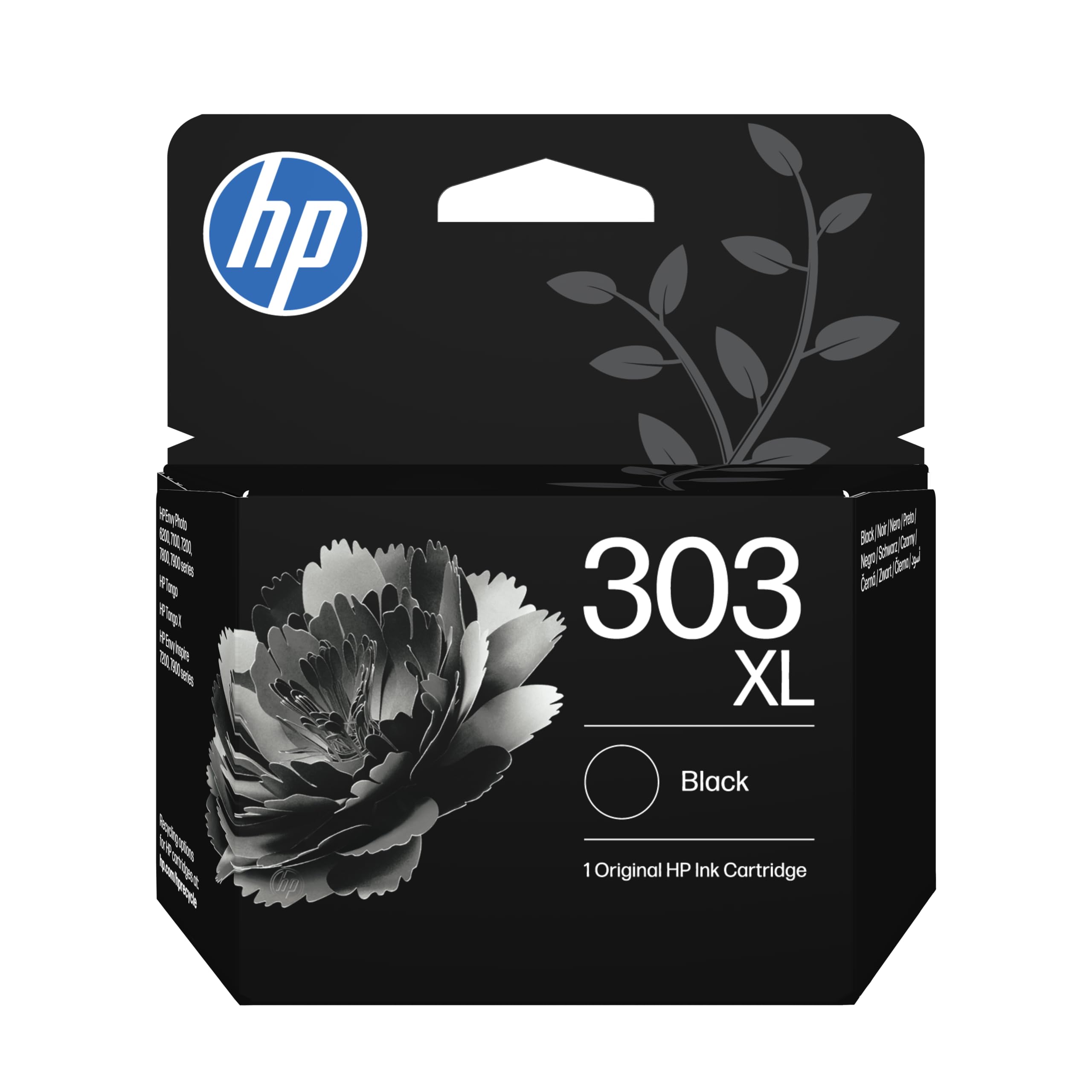HP 303XL Schwarz Original Druckerpatrone mit hoher Reichweite (T6N04AE, HP ENVY 6200 All-in-One Fotodruckerserie, HP ENVY 7100 All-in-One Fotodruckerserie, HP ENVY 7800 All-in-One Fotodruckerserie, HP Tango 100, HP Tango X 110) - Bild 1