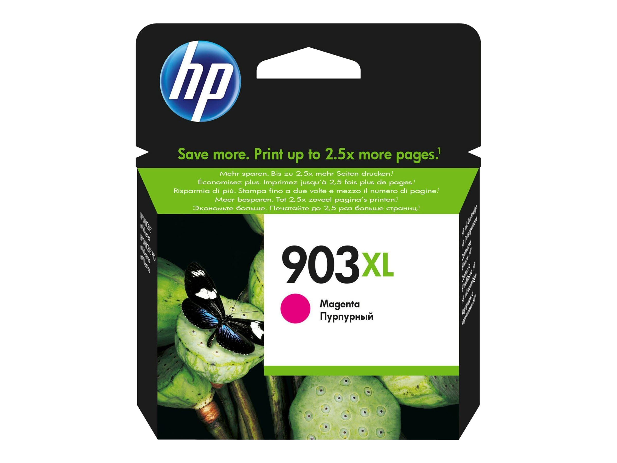 HP 903XL Magenta Original Tintenpatrone mit hoher Reichweite (T6M07AE, kompatibel mit HP OfficeJet Pro 6974 All-in-One-Drucker, HP OfficeJet 6950 All-in-One Druckerserie) - Bild 1