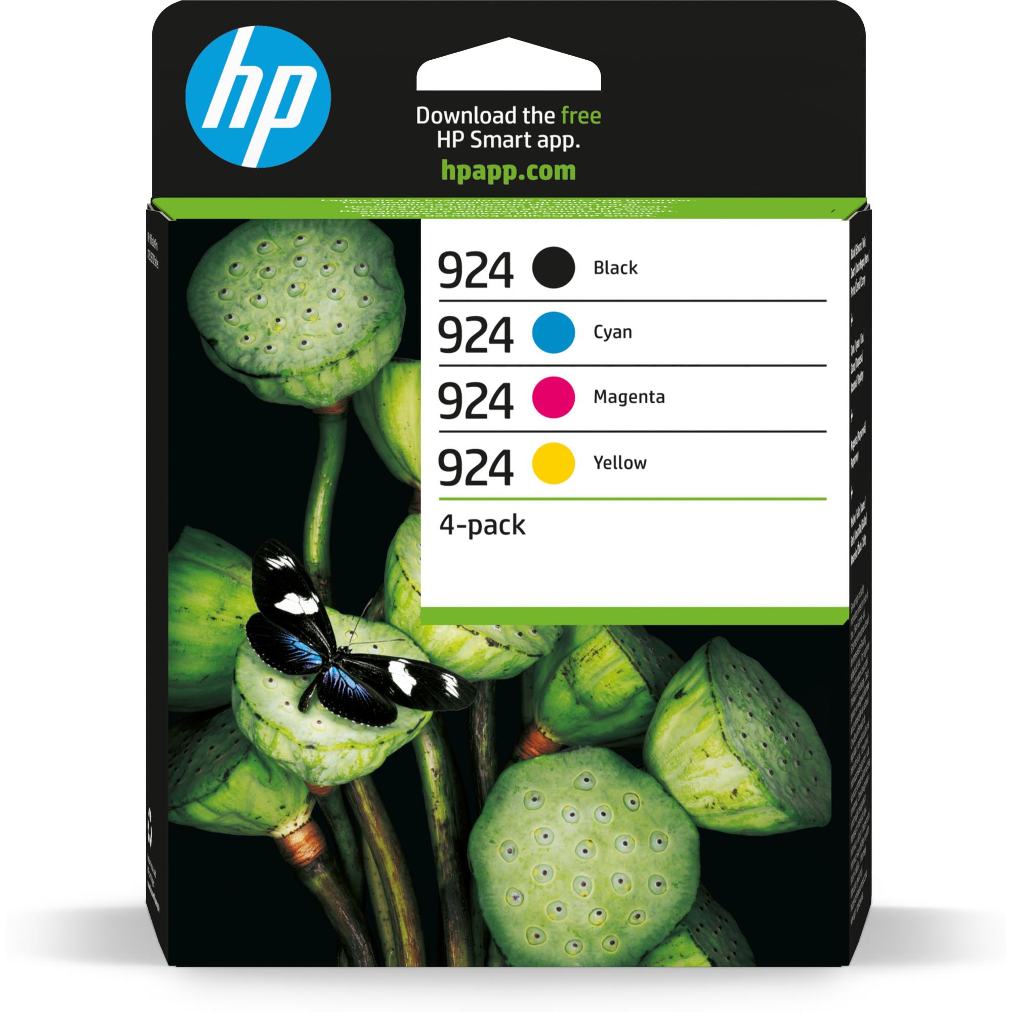 HP 924 4er-Pack CMYK Original Druckerpatrone (6C3Z1NE, kompatibel mit HP Officejet Pro 8120 Serie, HP Officejet Pro 8130 Serie) - Bild 1