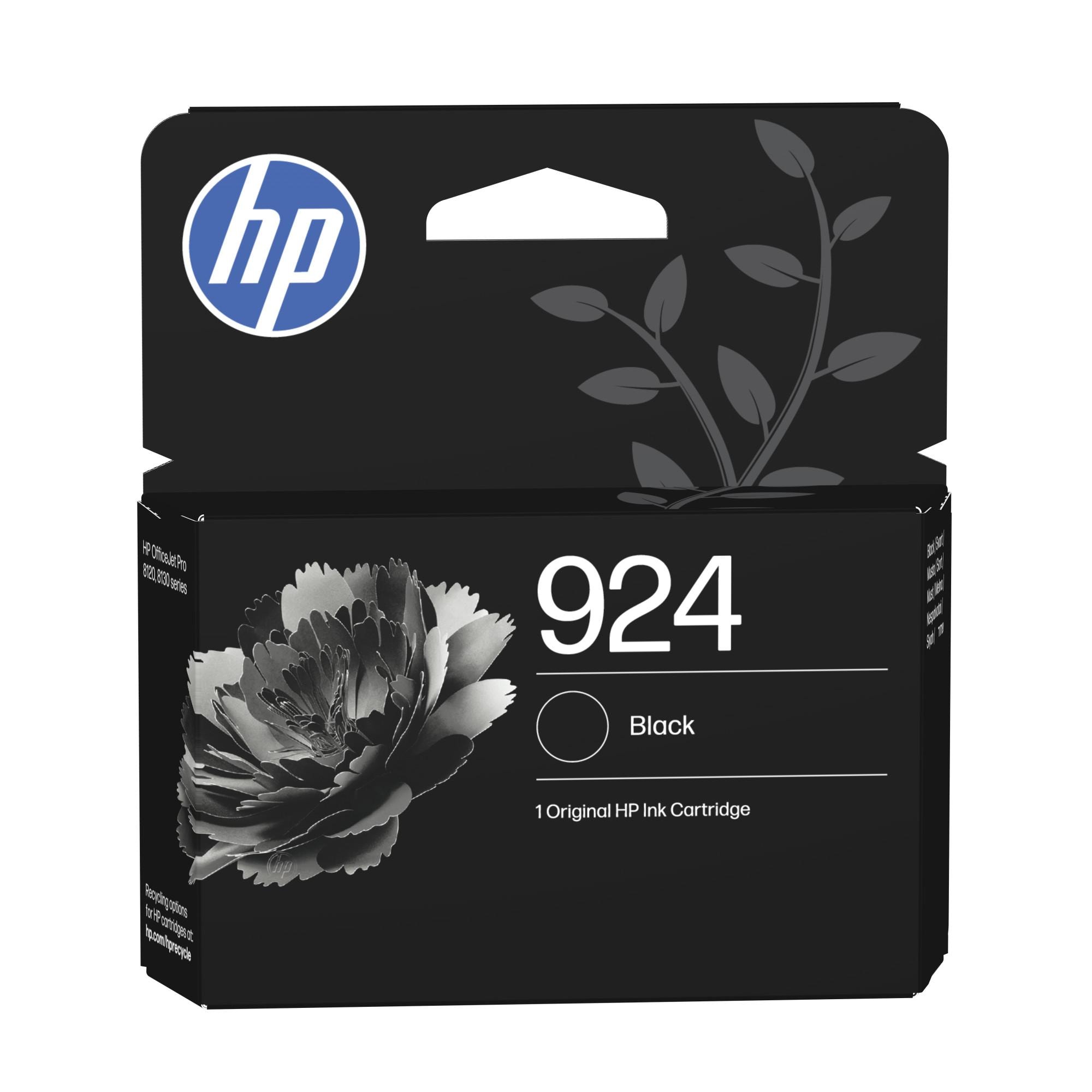 HP 924 Schwarz Original Druckerpatrone (4K0U6NE, kompatibel mit HP Officejet Pro 8120 Serie, HP Officejet Pro 8130 Serie) - Bild 1