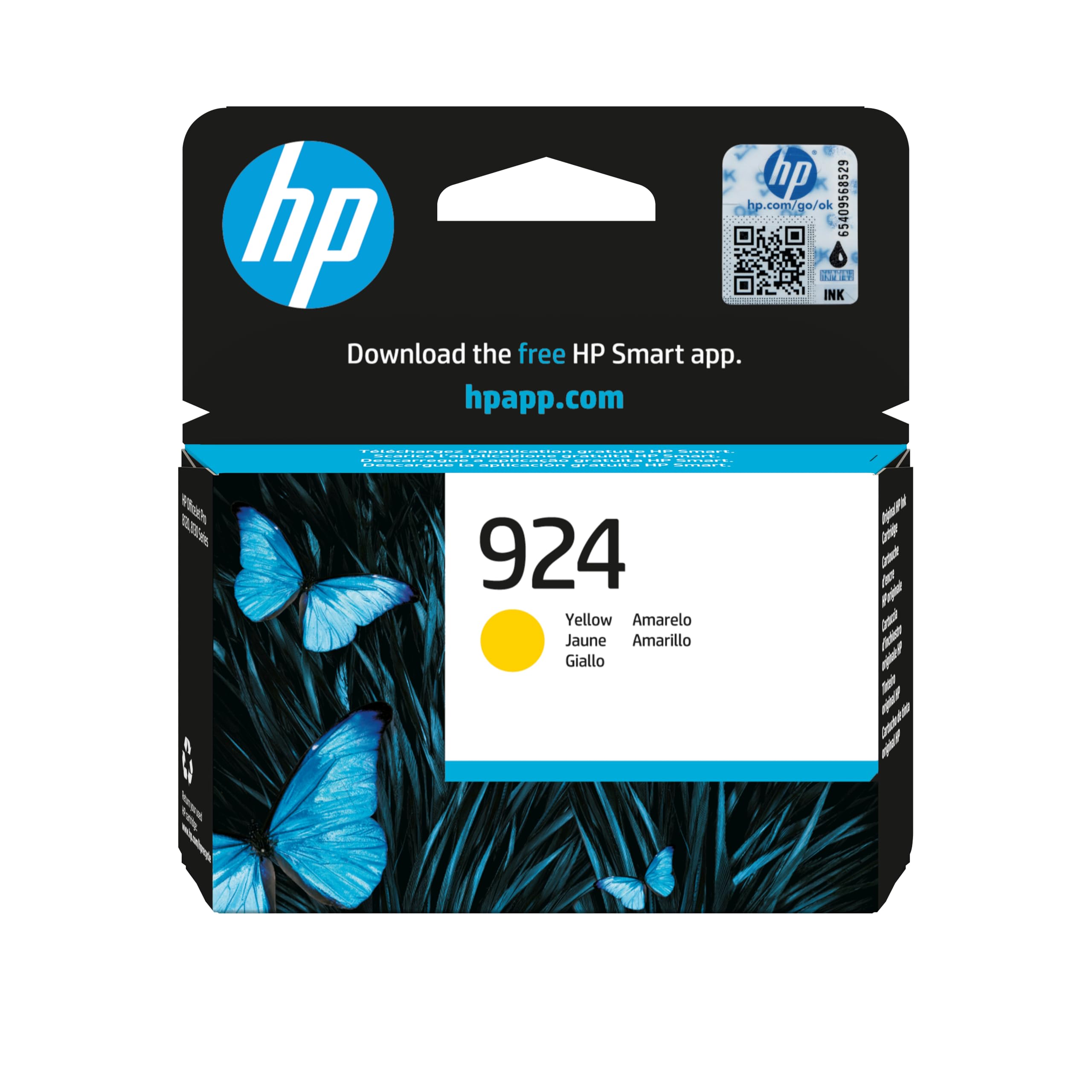 HP 924 Gelb Original Druckerpatrone (4K0U5NE, kompatibel mit HP Officejet Pro 8120 Serie, HP Officejet Pro 8130 Serie) - Bild 1