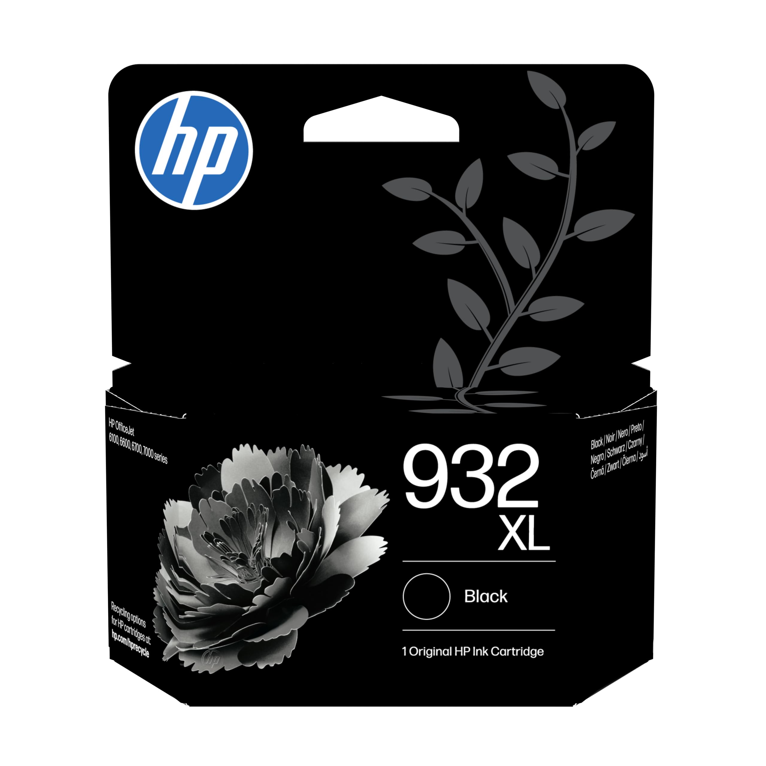 HP 932XL Schwarz Original Tintenpatrone mit hoher Reichweite (CN053AE, kompatibel mit HP Officejet 7610 e-All-in-One Gro&szlig;formatdrucker, HP OfficeJet 7110 Gro&szlig;format-ePrinter, HP Officejet 6100 ePrinter) - Bild 1