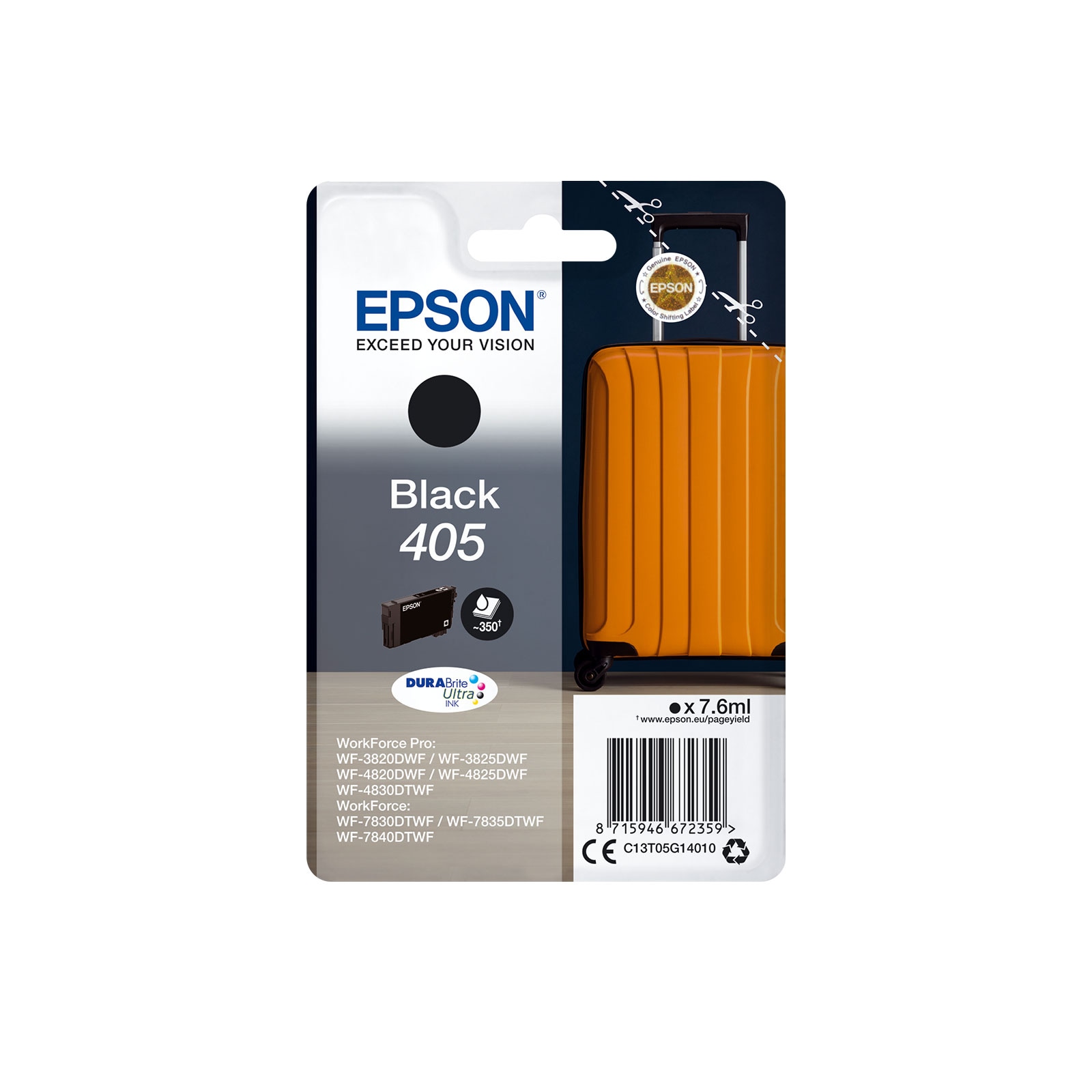 Epson 405 Koffer schwarz Druckerpatrone (Kompatibel mit WorkForce Pro WF-4830DTWF, WF-3820DWF) - Bild 1