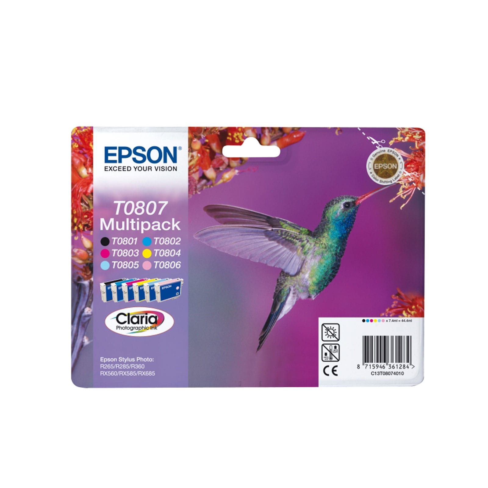 Epson C13T08074011 Kolibri MultiPack BK/C/LC/M/LM/Y Druckerpatrone - Bild 1