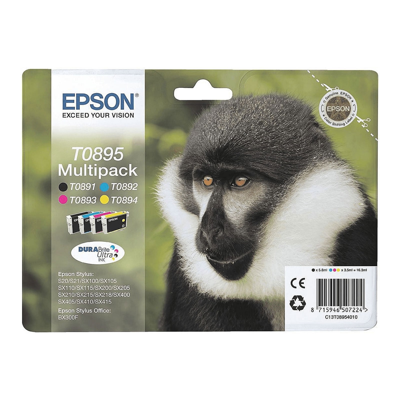 Epson C13T08954010 MultiPack C/M/Y/BK Druckerpatrone - Bild 1