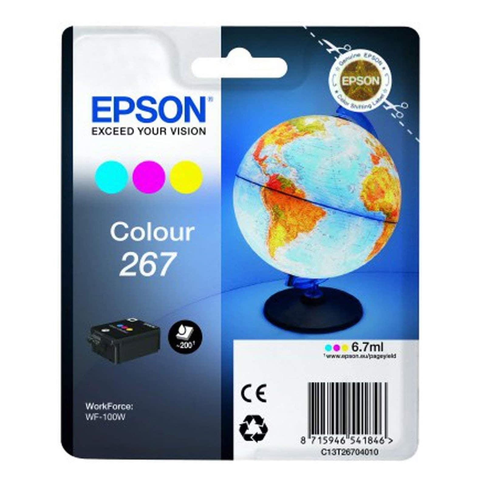 EPSON C13T26704010 Multipack 26 Ink Cartridge Serie "Globus" (3 Farben) - Bild 1