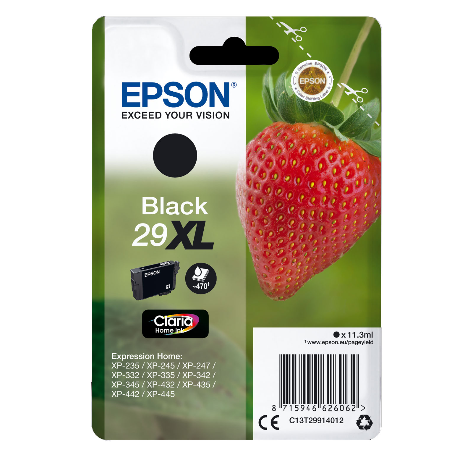 Epson C13T29914012 Singlepack 29XL Claria Home Ink Serie "Erdbeere" Black - Bild 1