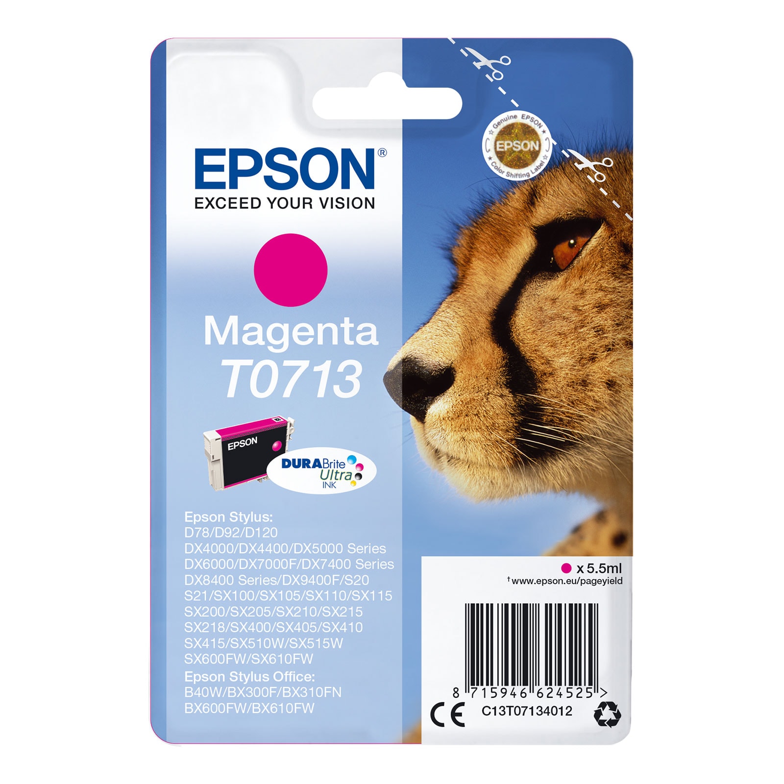 Epson C13T07134012 Gepard Druckerpatrone Magenta - Bild 1
