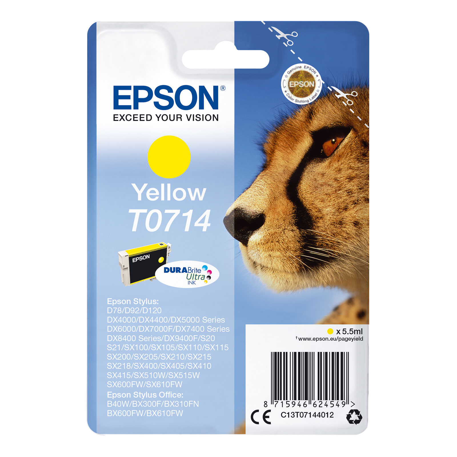 Epson C13T07144012 Gepard Druckerpatrone Gelb - Bild 1