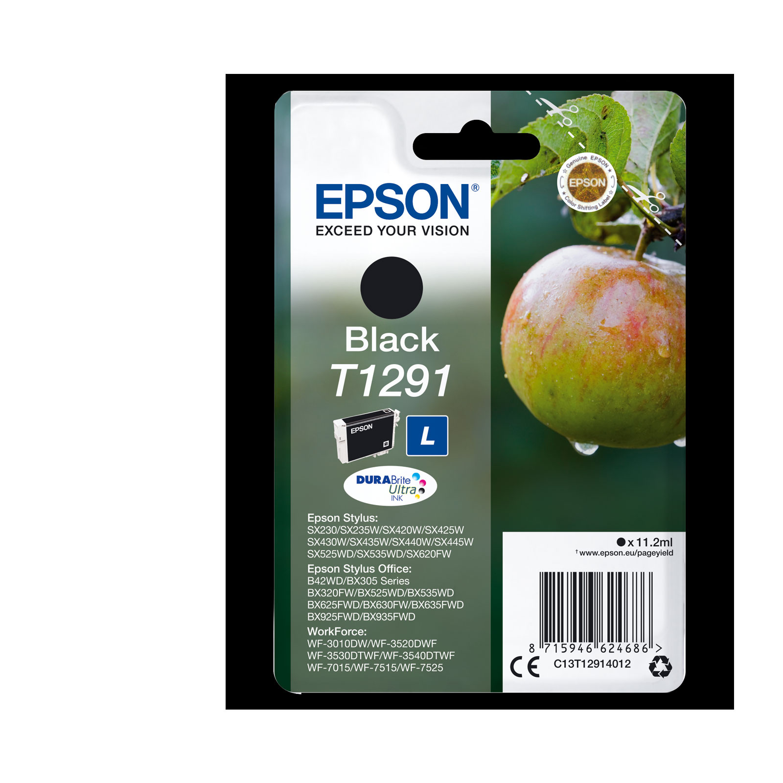 Epson C13TT12914012 Apfel schwarz Druckerpatrone - Bild 1