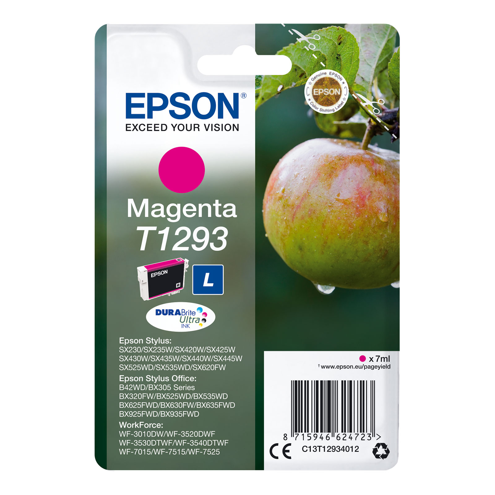 Epson C13T12934012 Apfel Druckerpatrone Magenta - Bild 1