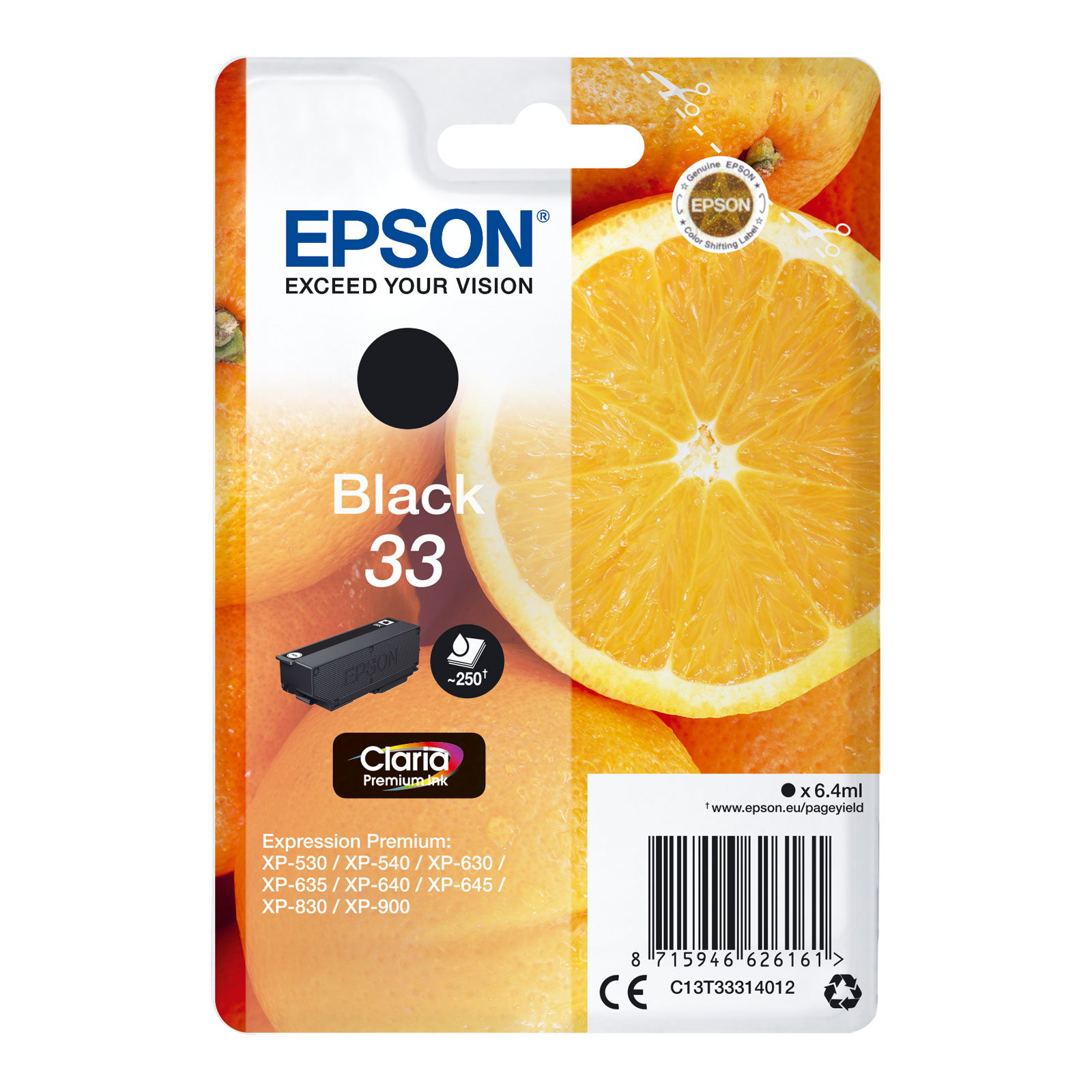 Epson C13T33314012 Orange schwarz Druckerpatrone - Bild 1