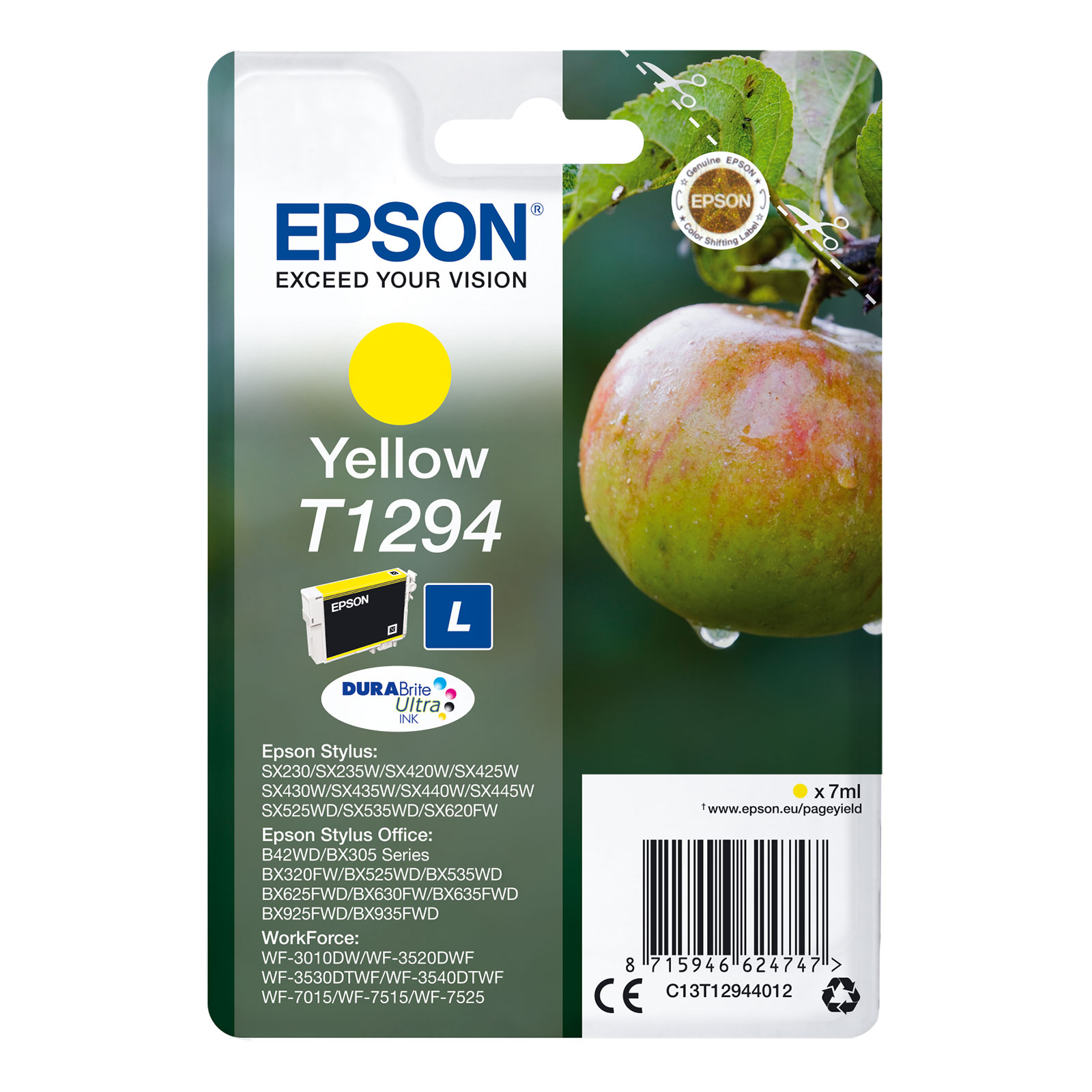 Epson C13T12944012 L Apfel Druckerpatrone Gelb - Bild 1