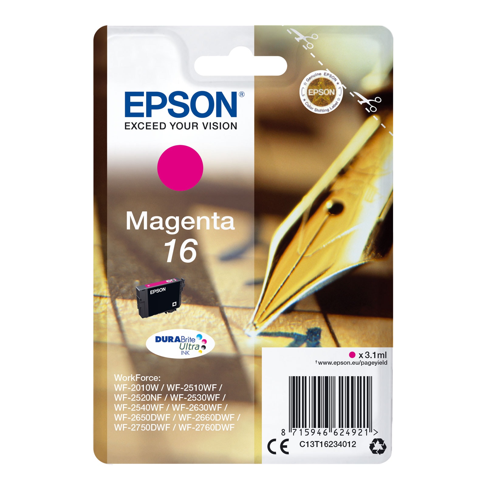 Epson C13T16234012 F&uuml;ller magenta Druckerpatrone - Bild 1