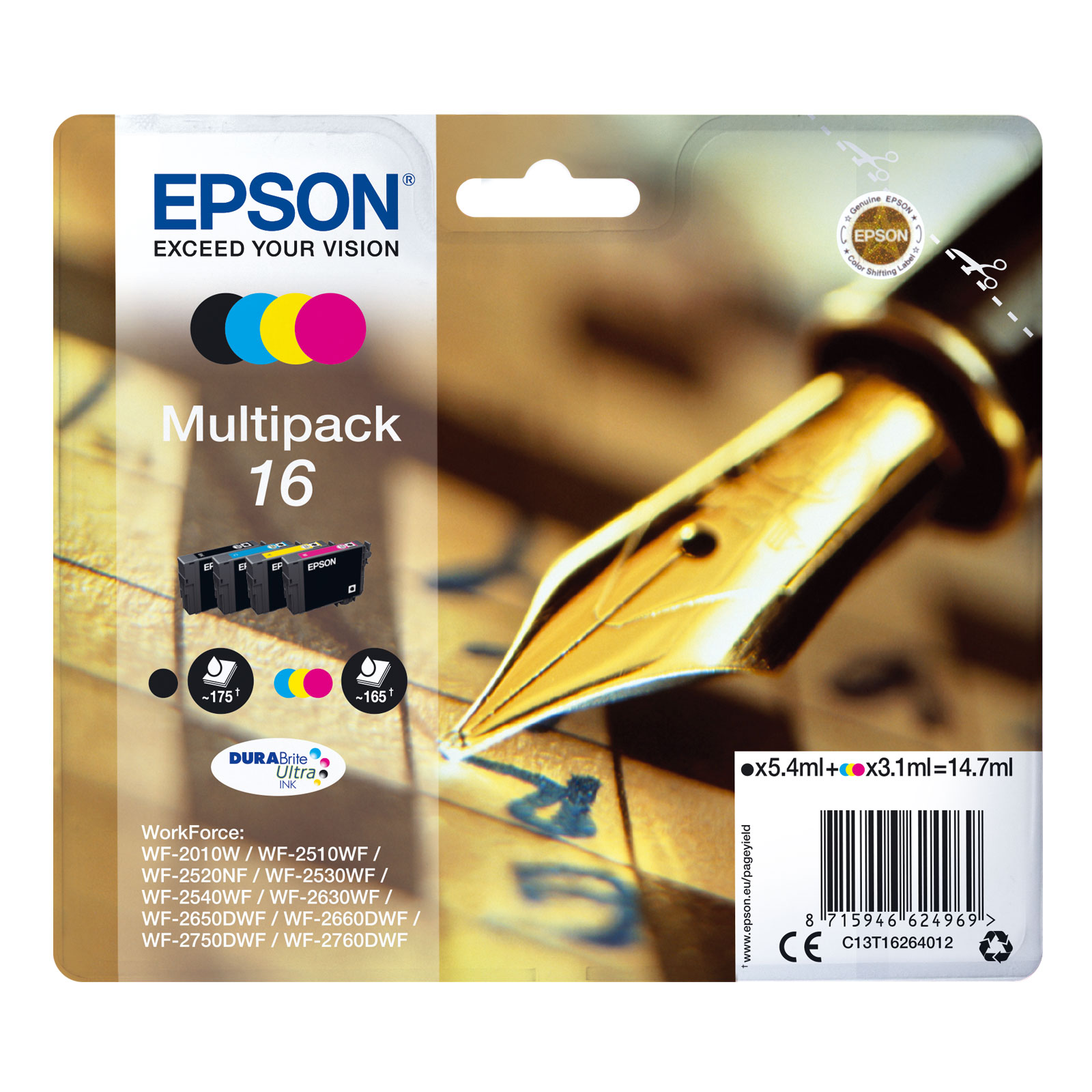 Epson C13T16264012 F&uuml;ller Multipack Druckerpatrone - Bild 1