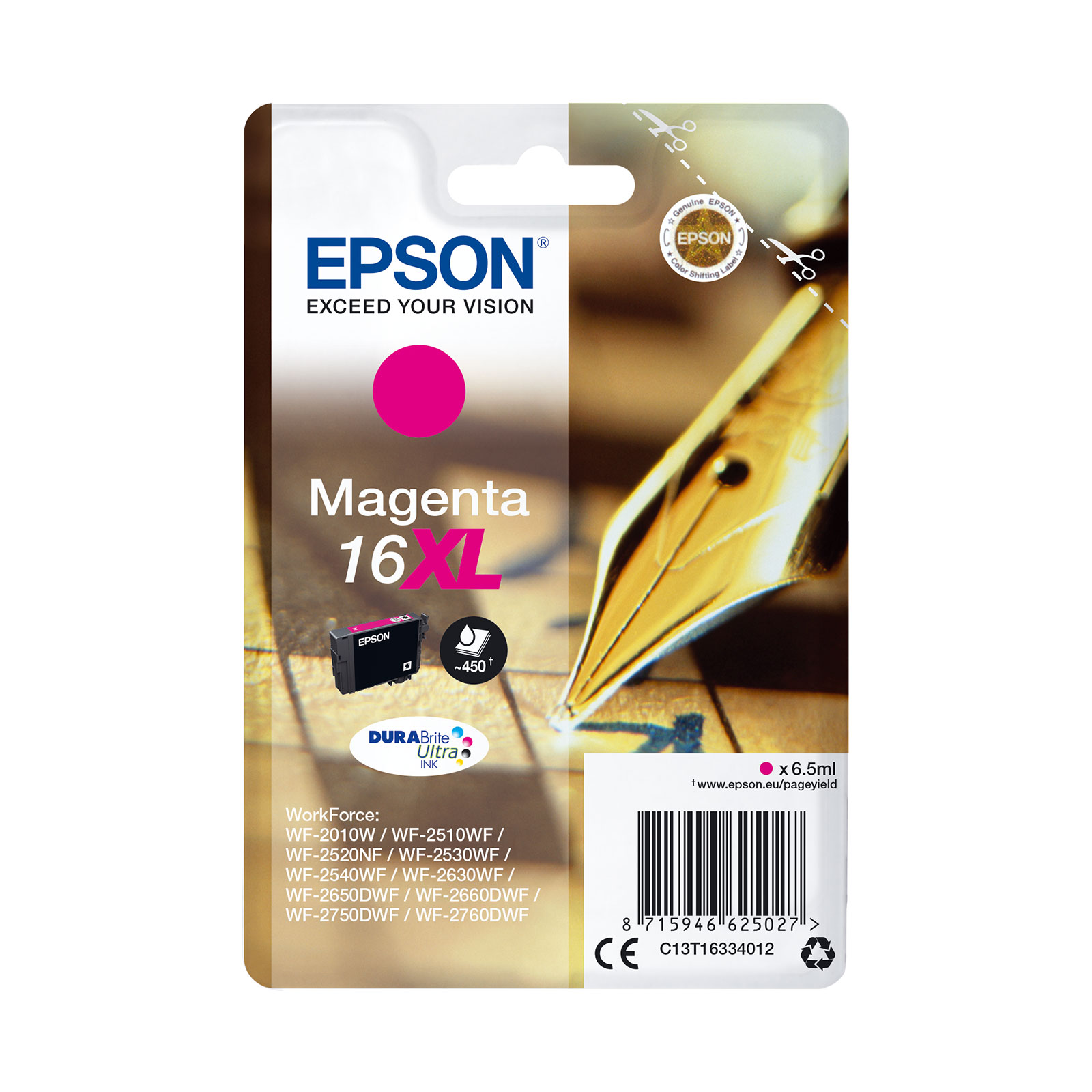 Epson C13T16334012 16XL F&uuml;ller magenta Druckerpatrone - Bild 1