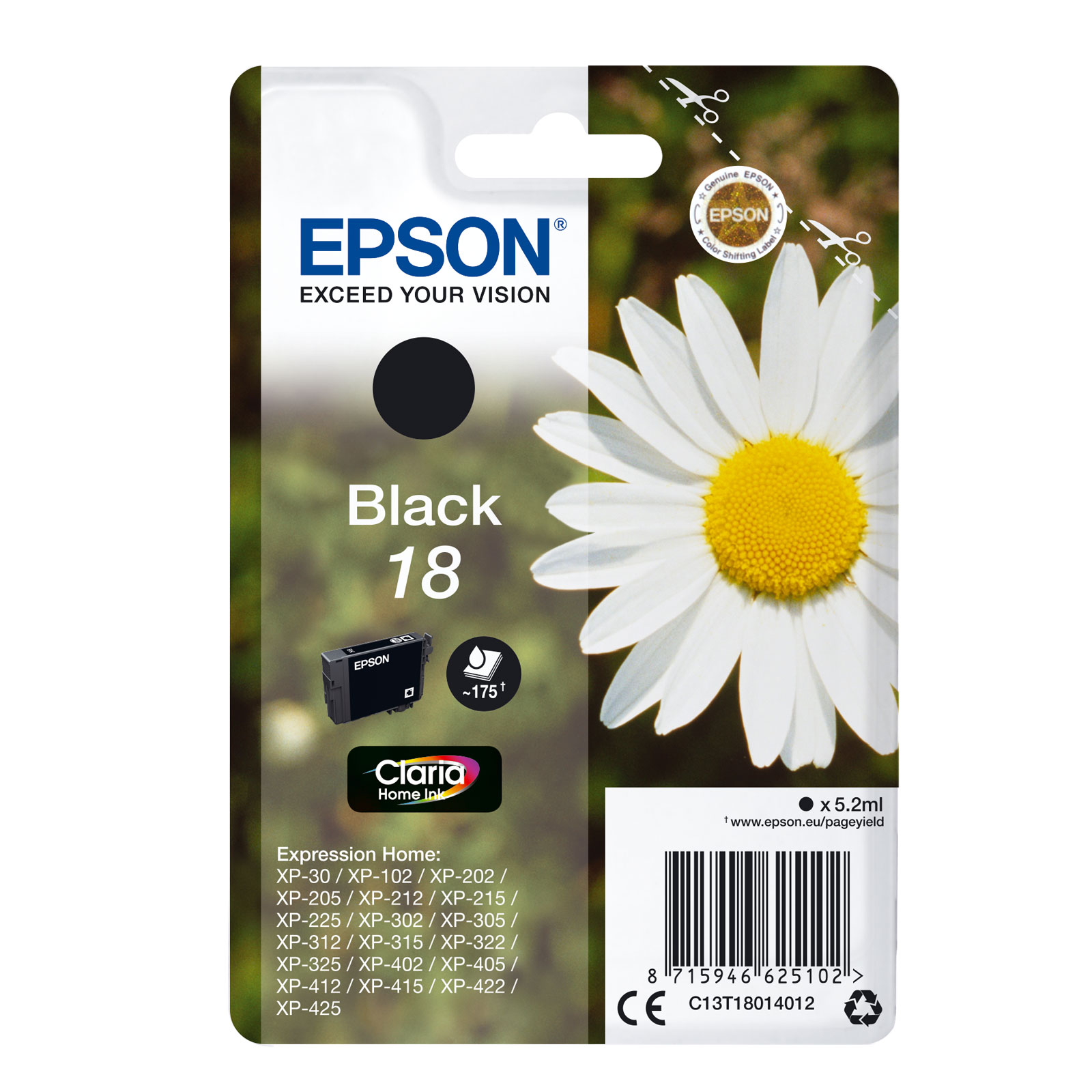 Epson C13T18014012 G&auml;nseblume black Druckerpatrone - Bild 1