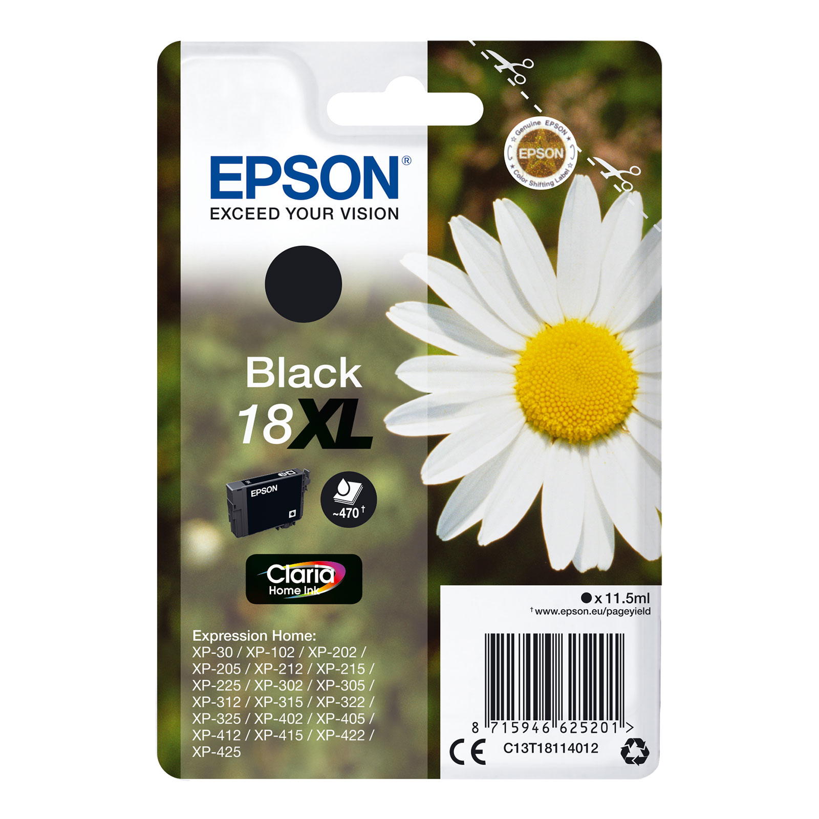 Epson C13T18114012 XL G&auml;nseblume Druckerpatrone Schwarz - Bild 1