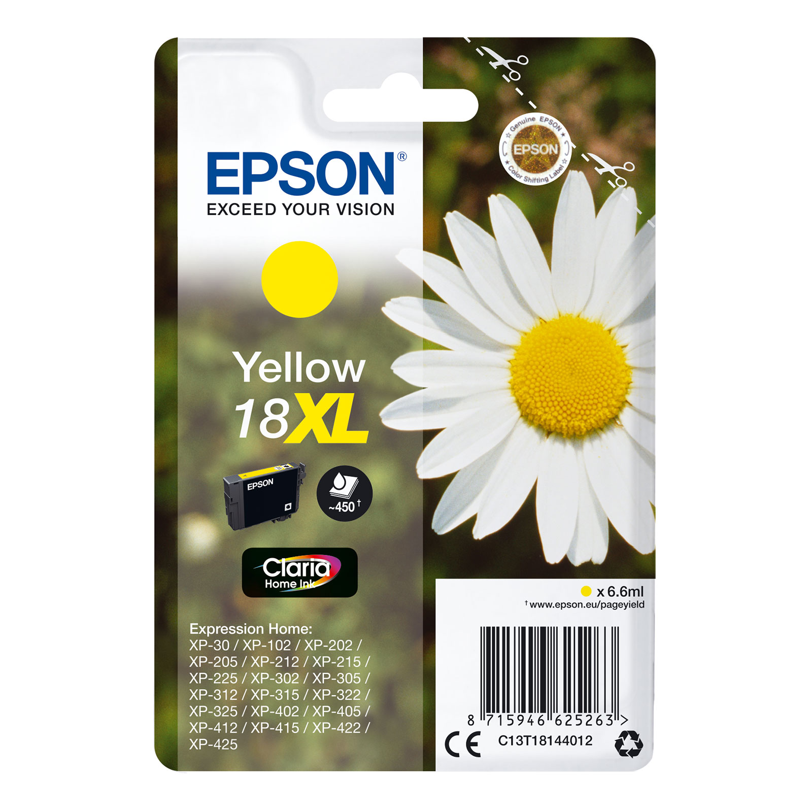 Epson C13T18144012 XL G&auml;nseblume Druckerpatrone Gelb - Bild 1