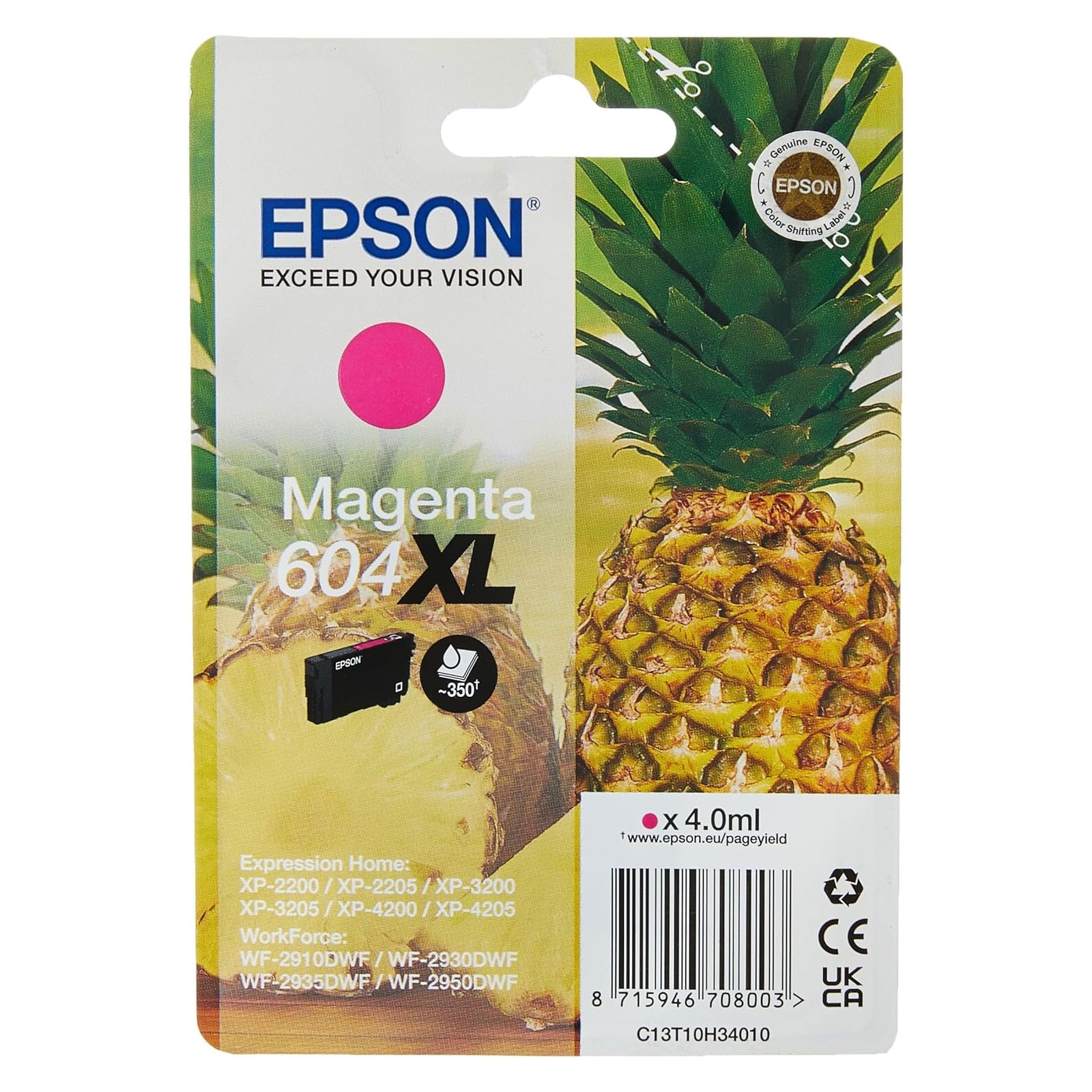 Epson C13T10H34010 604XL Magenta Ananas - Bild 1