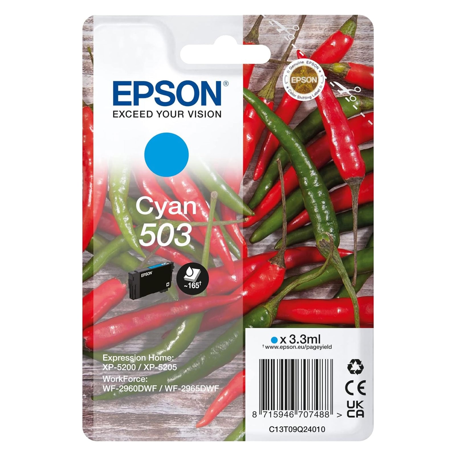 Epson C13T09Q24010  503 Chillies Cyan - Bild 1