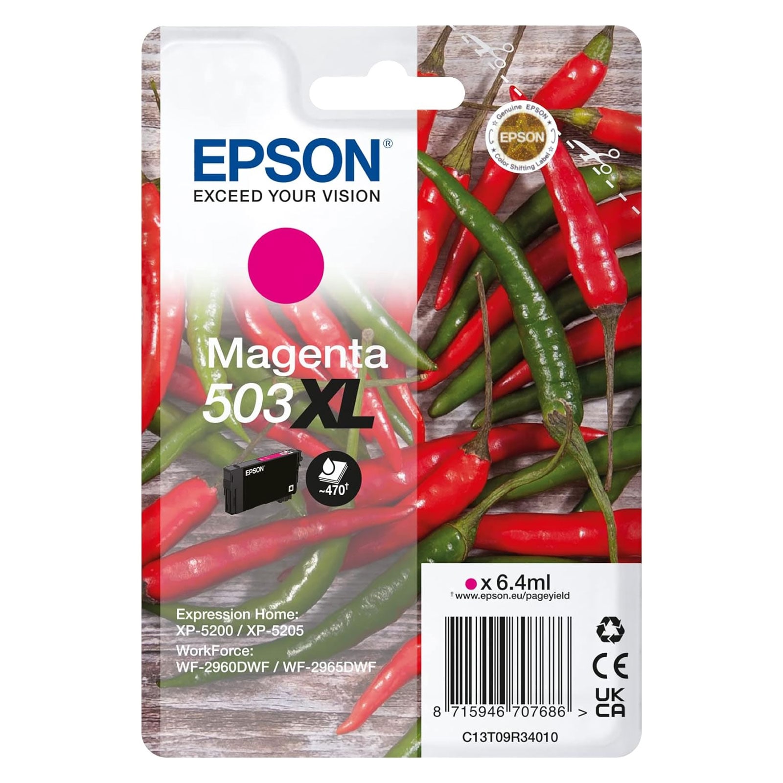 Epson 503XL Chillies magenta Druckerpatrone (C13T09R34010) - Bild 1