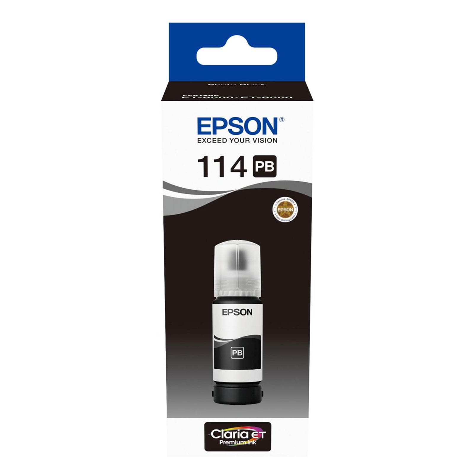 Epson 114 EcoTank Foto Schwarz Tintenflasche C13T07B140 - Bild 1