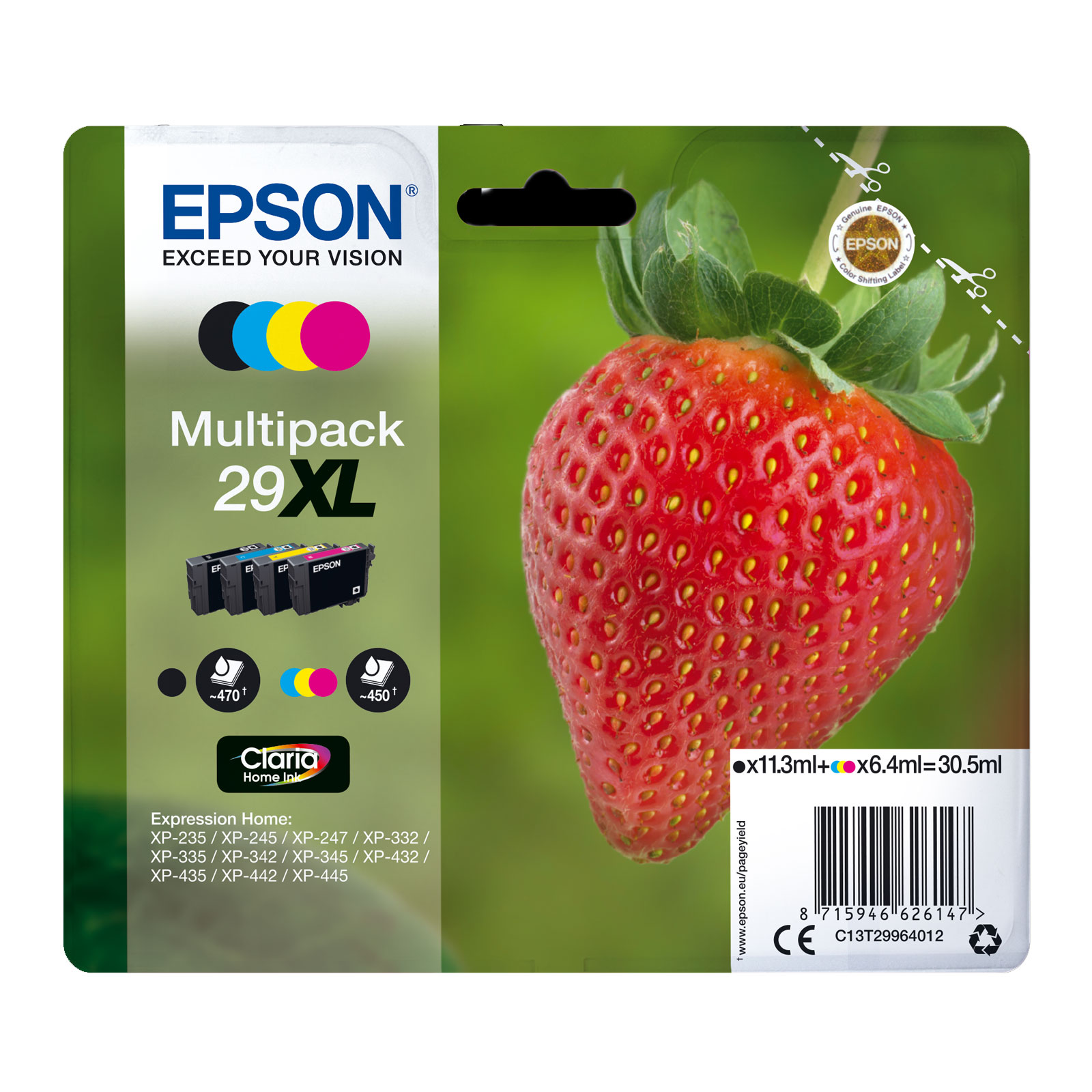 Epson C13T29964012 Multipack 29XL Claria Home Ink Serie "Erdbeere" (5 Farben) - Bild 1