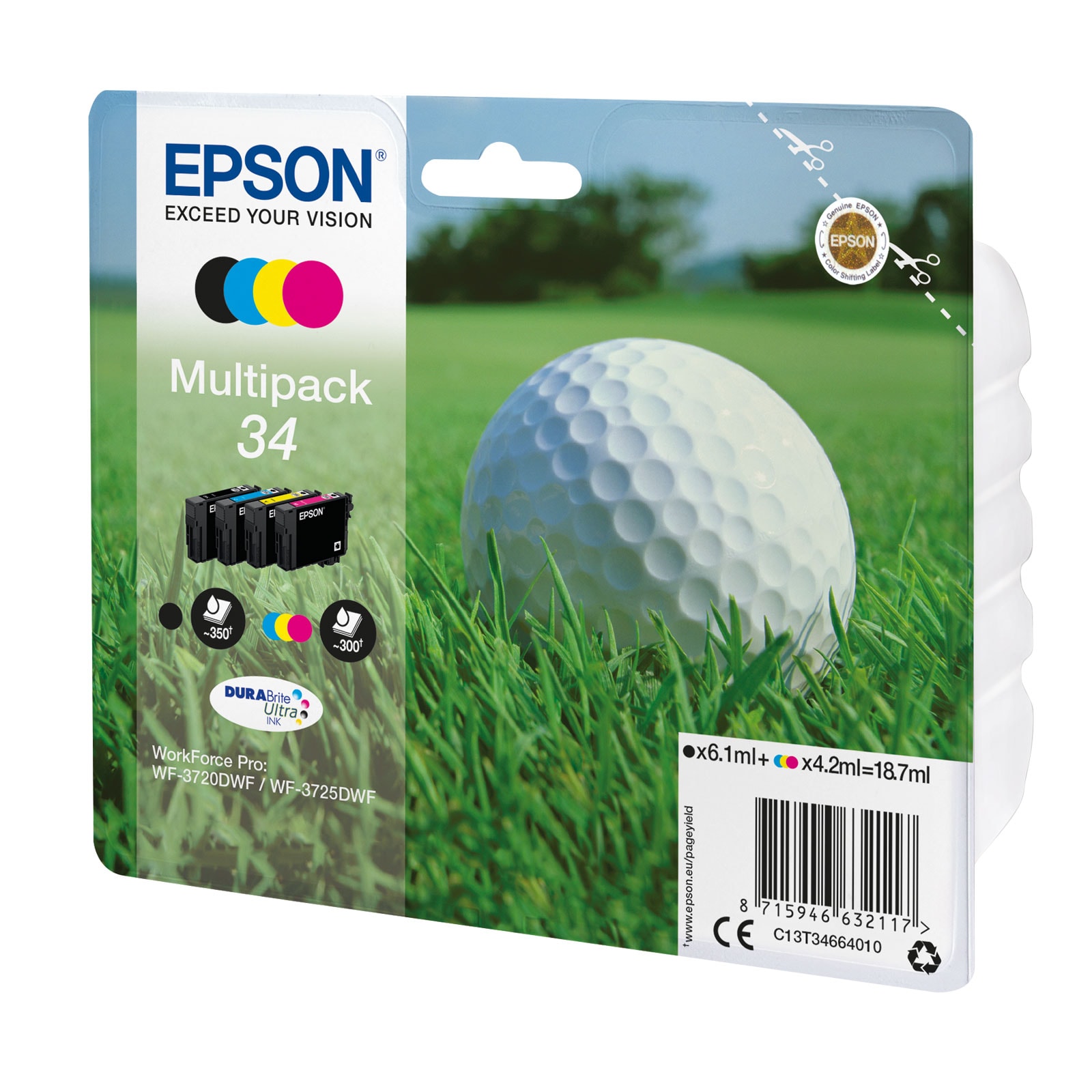 Epson C13T34664010 Golfball Multipack Druckerpatrone - Bild 1