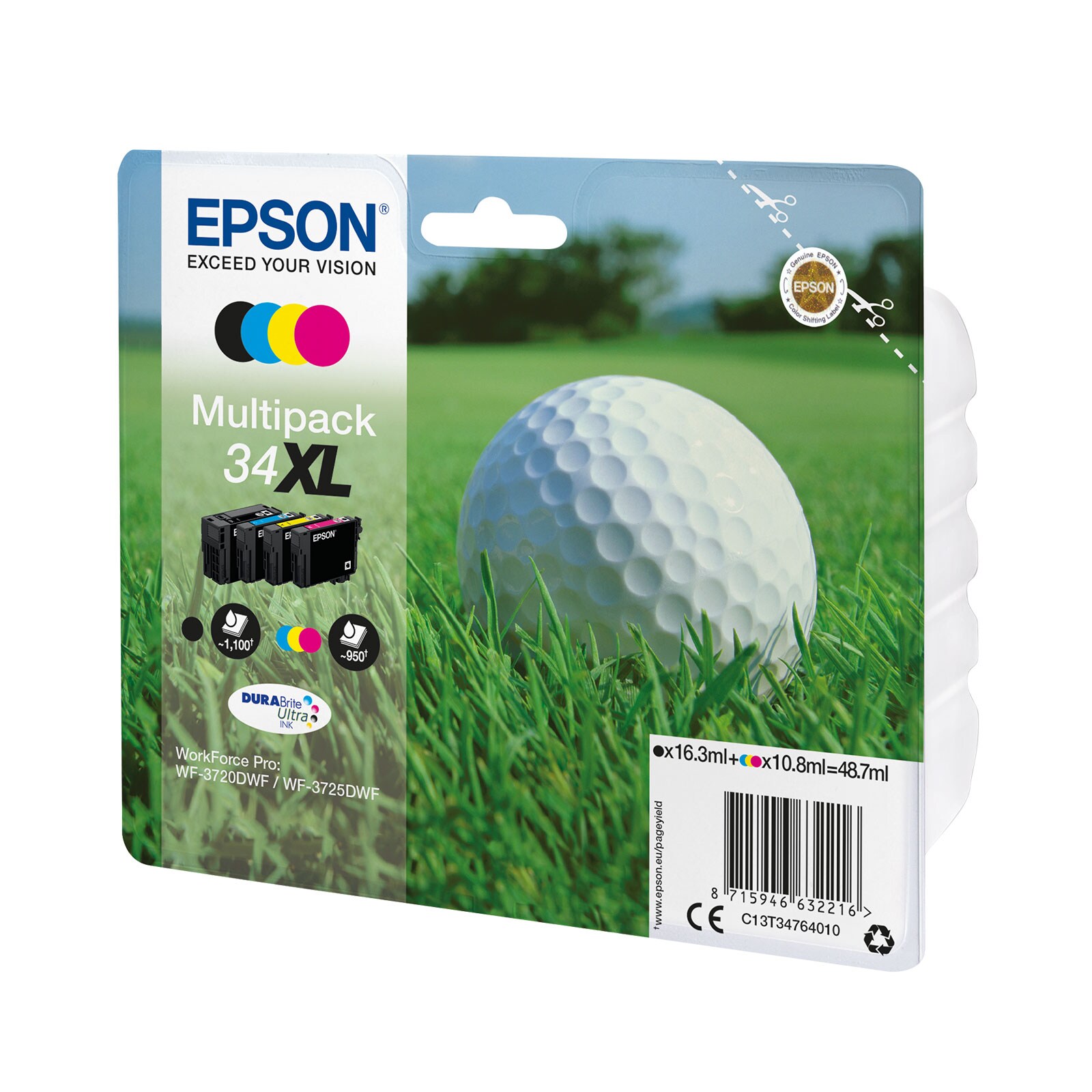 Epson C13T34764010 Golfball XL Multipack Druckerpatrone - Bild 1