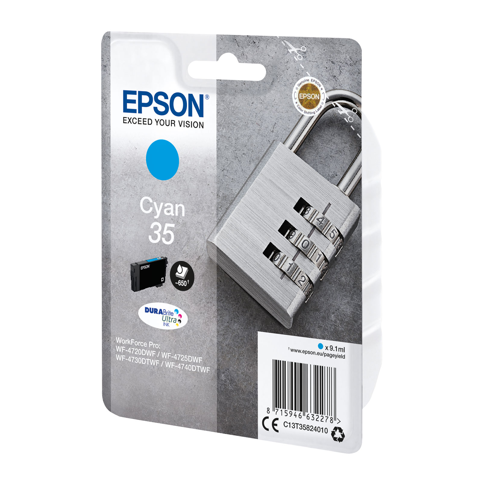 Epson C13T35824010 Schloss cyan Druckerpatrone - Bild 1