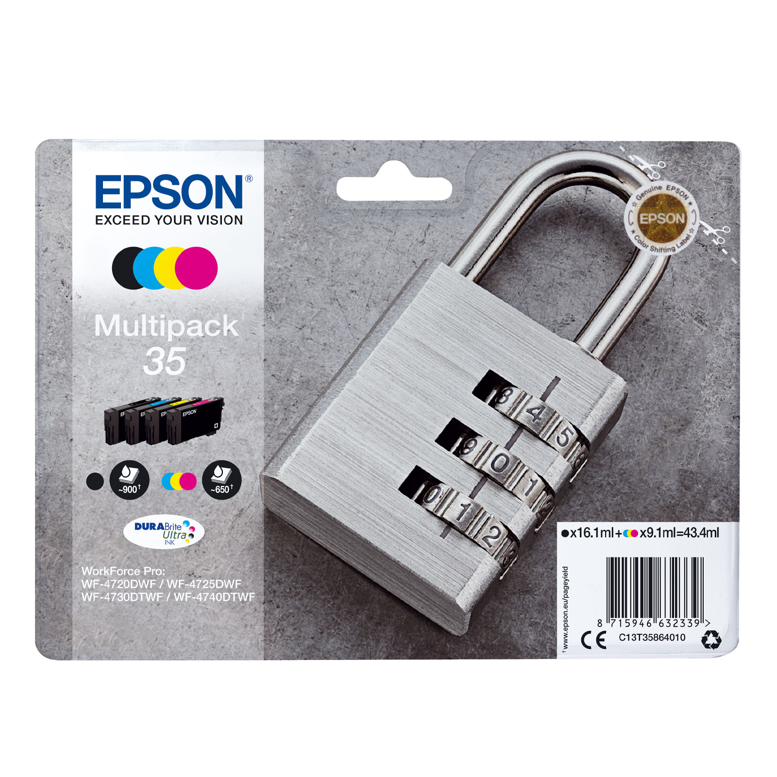 Epson C13T35864010 Schloss Multipack Druckerpatrone - Bild 1